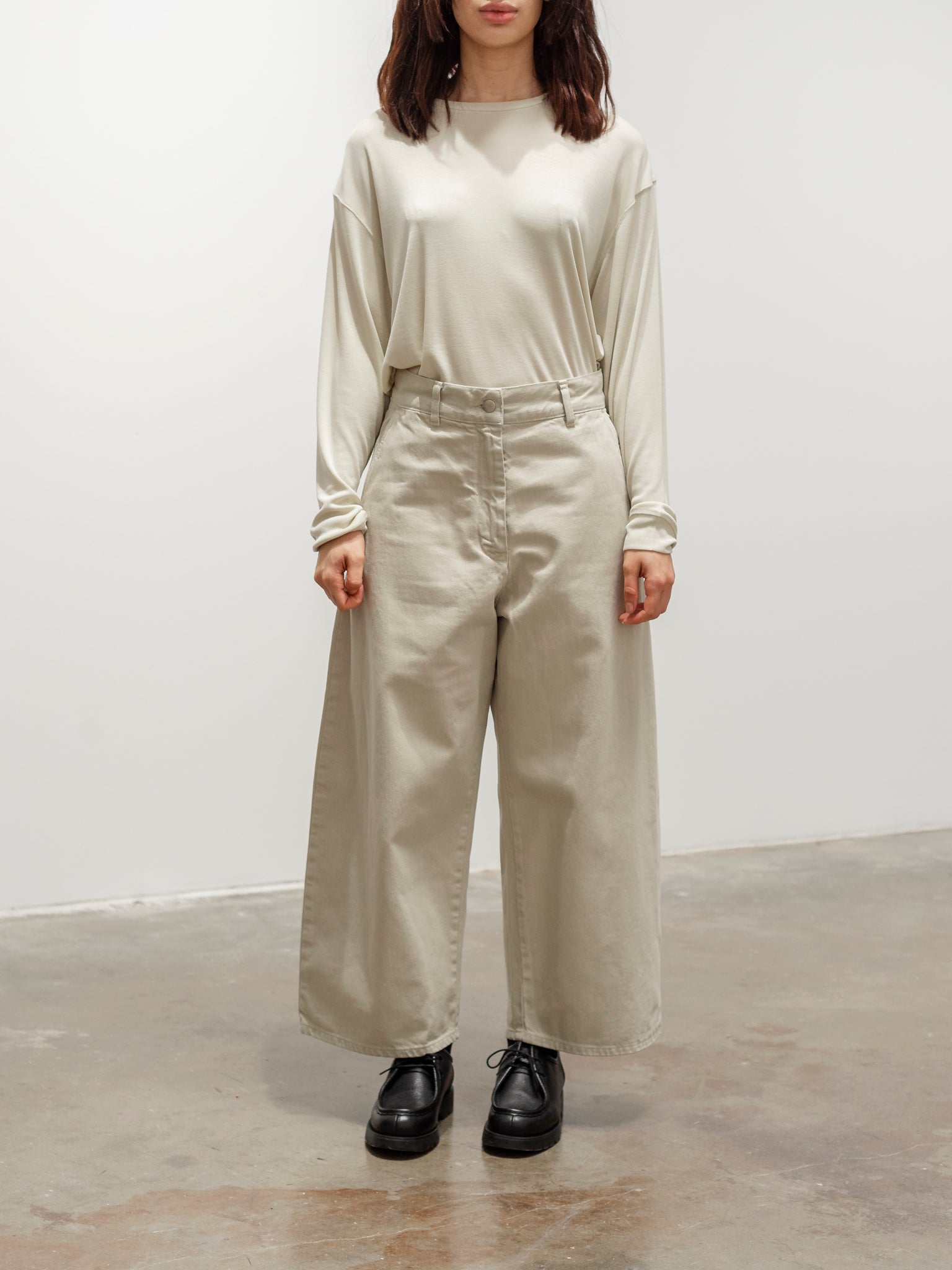 Namu Shop - Studio Nicholson Simmons Jersey Long Sleeve Top - Bamboo