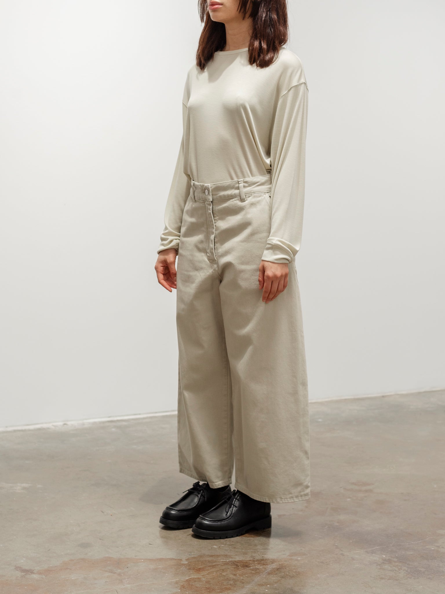 Namu Shop - Studio Nicholson Chalco Wide Crop Pant - Dove