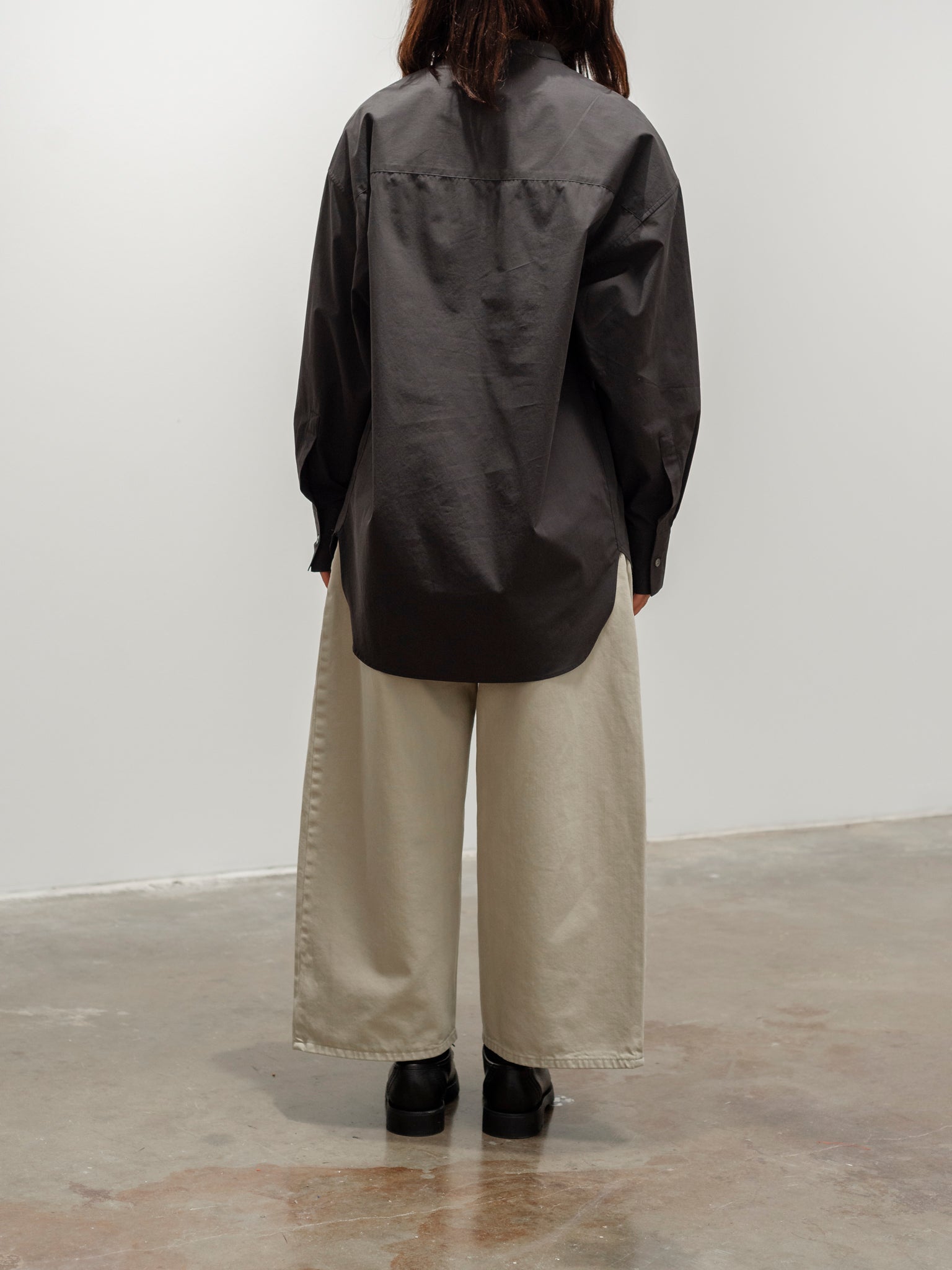 Namu Shop - Studio Nicholson Frink Half Placket Shirt - Asphalt
