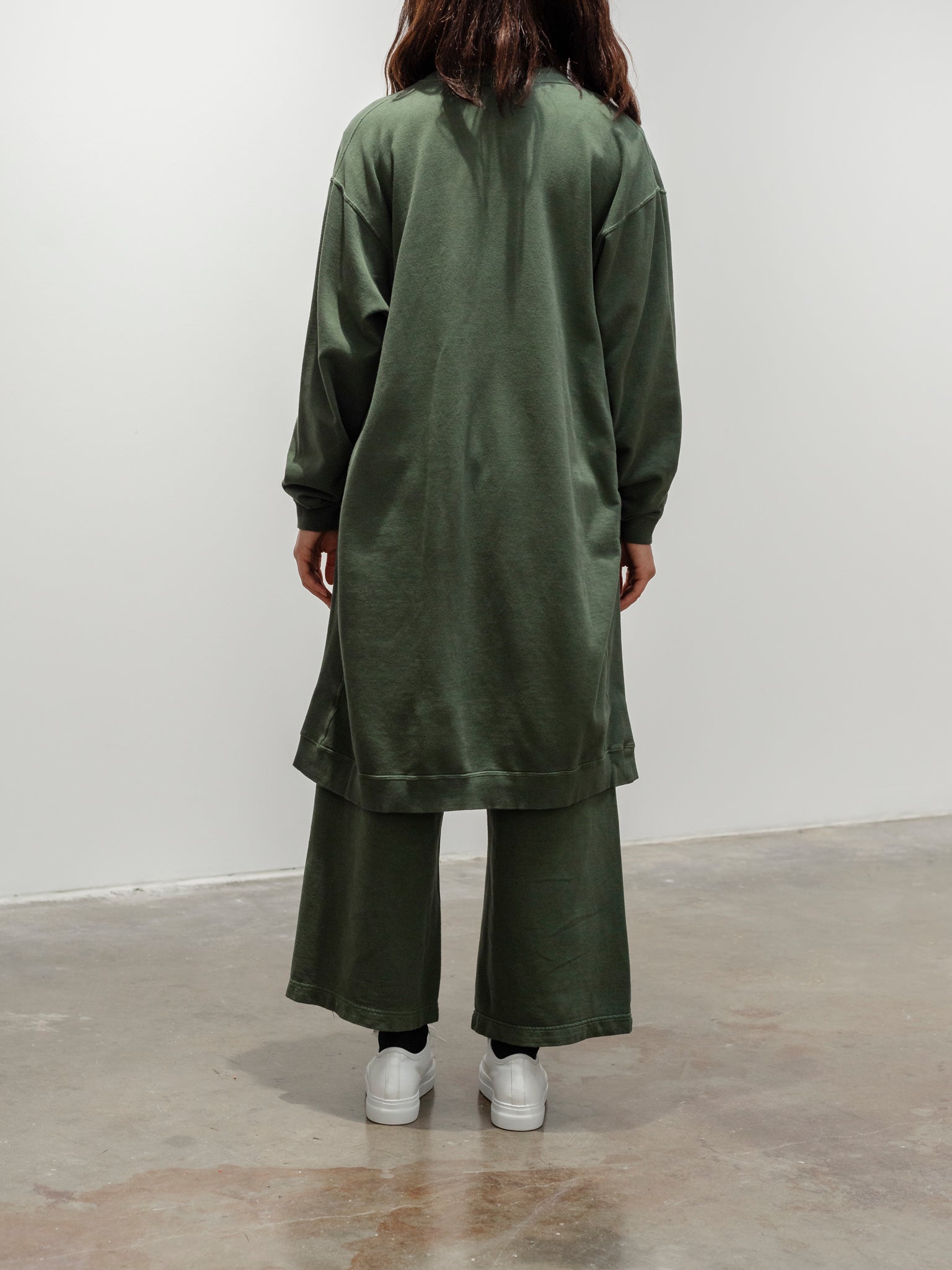 Namu Shop - Ichi Antiquites Pigment French Terry Long Zip Blouson - Green
