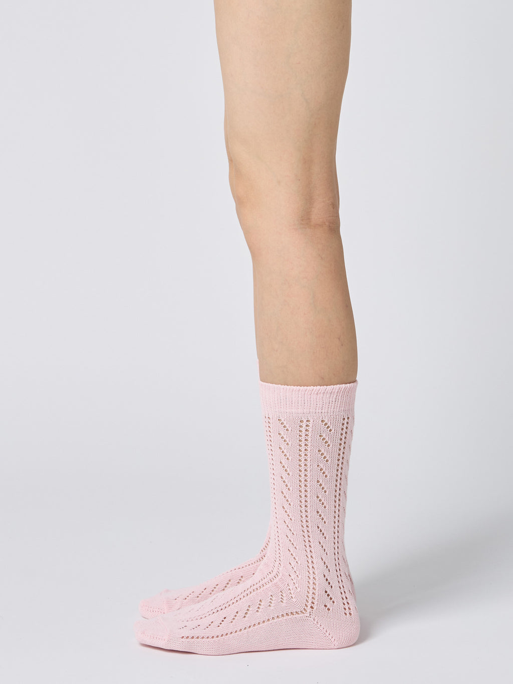 Namu Shop - Babaco Organic Cotton Eyelet Socks - White, Pink