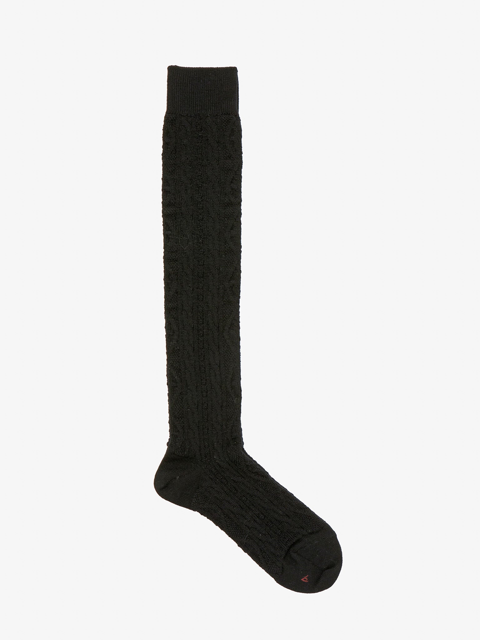 Namu Shop - Babaco Cable Knee High Socks - Ivory, Black