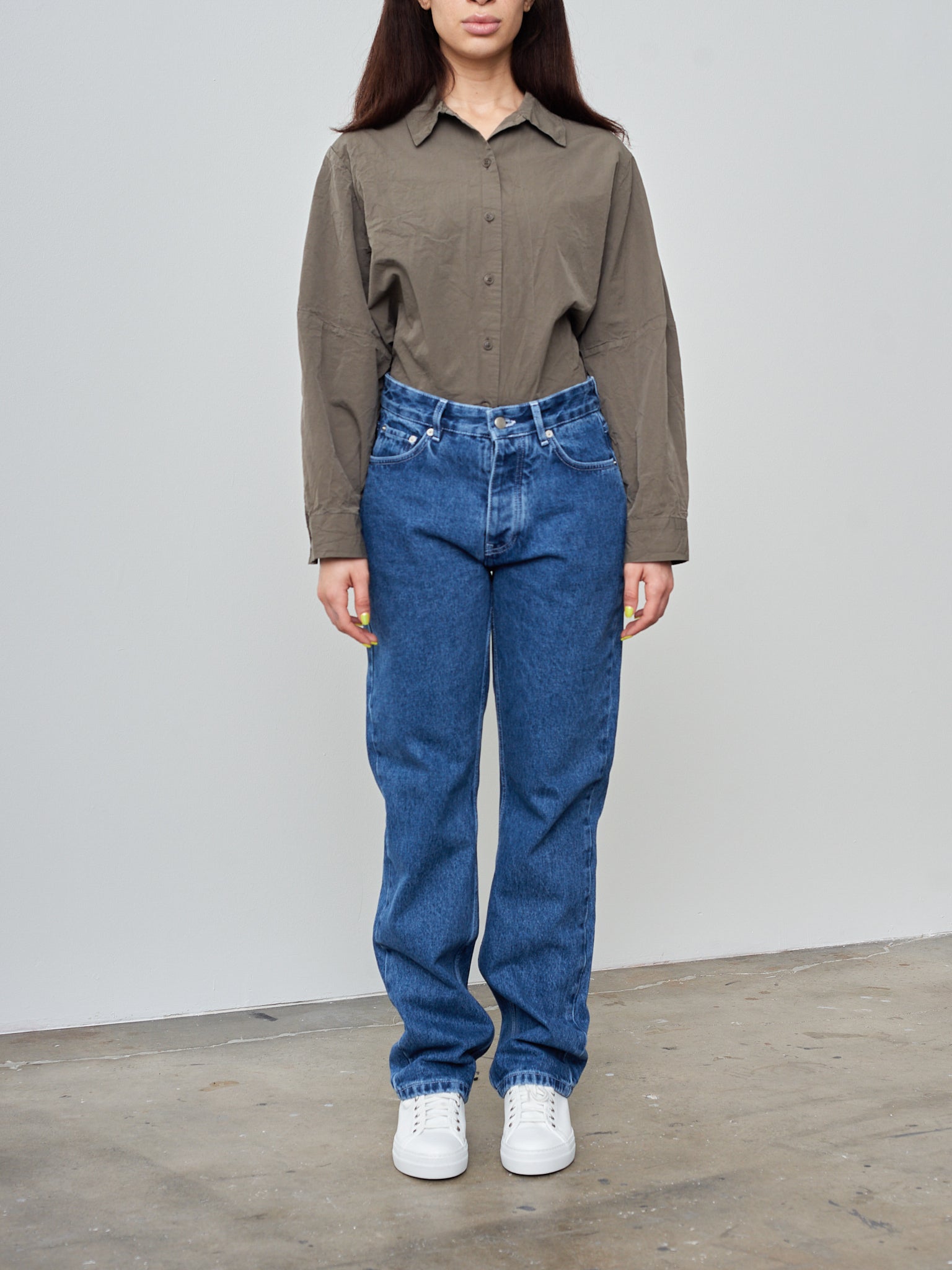 Namu Shop - Studio Nicholson Dune 5 Pocket Denim Pant - Beach Fade