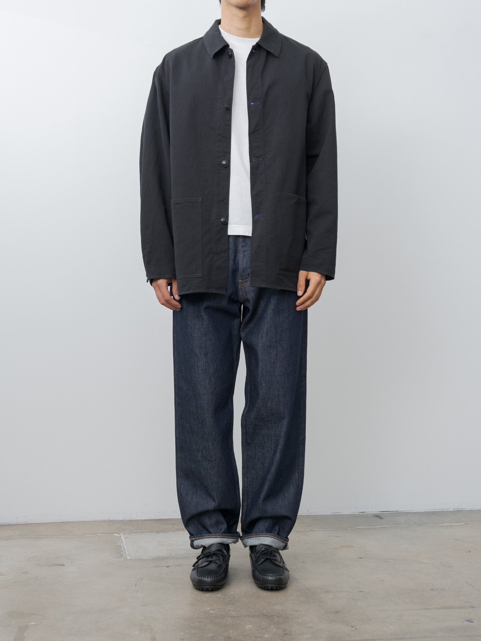 Namu Shop - Auralee Hard Twist Denim Wide Pants - Indigo