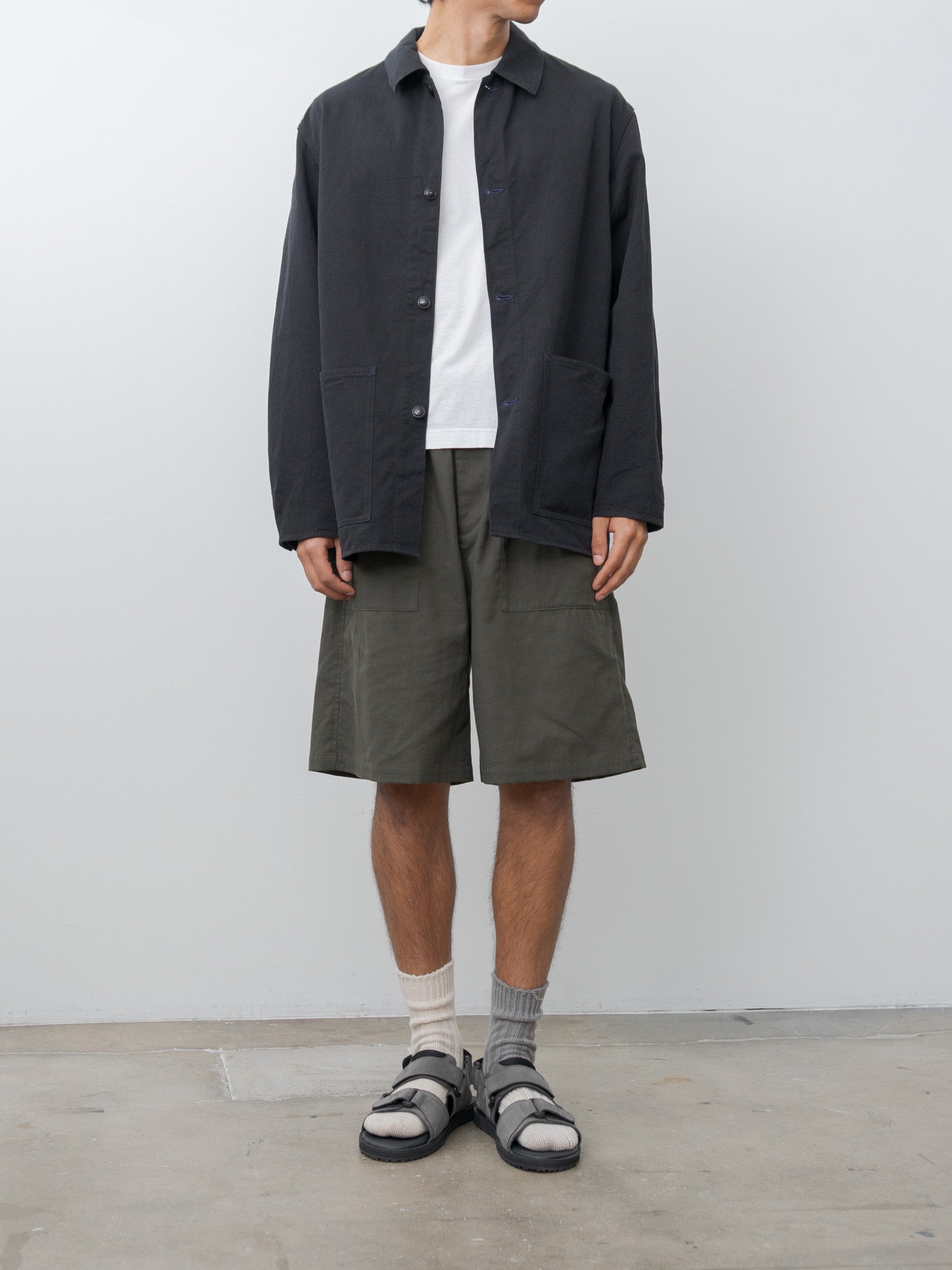 Namu Shop - Kaptain Sunshine Cotton Drill Coverall Jacket - Black