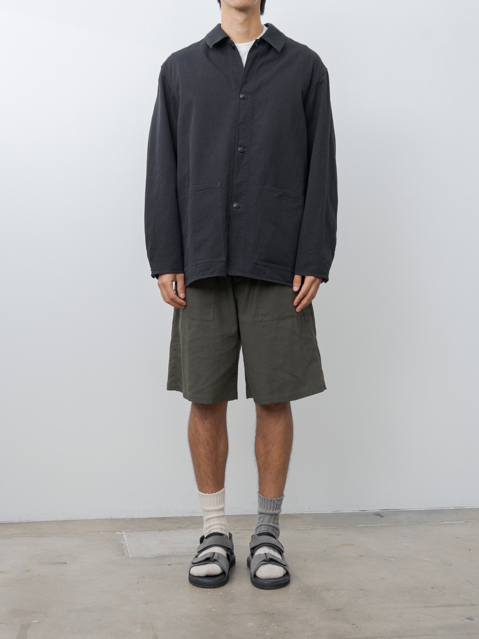 Namu Shop - Kaptain Sunshine Cotton Drill Coverall Jacket - Black