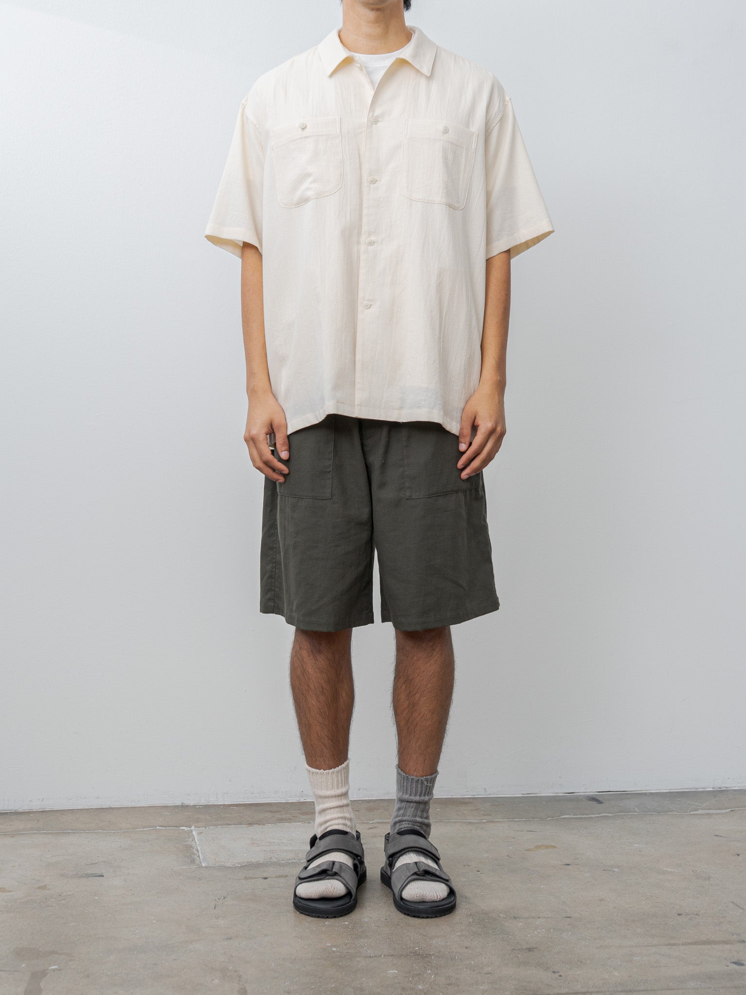 Namu Shop - Yoko Sakamoto Utility S/S Shirt - Ecru