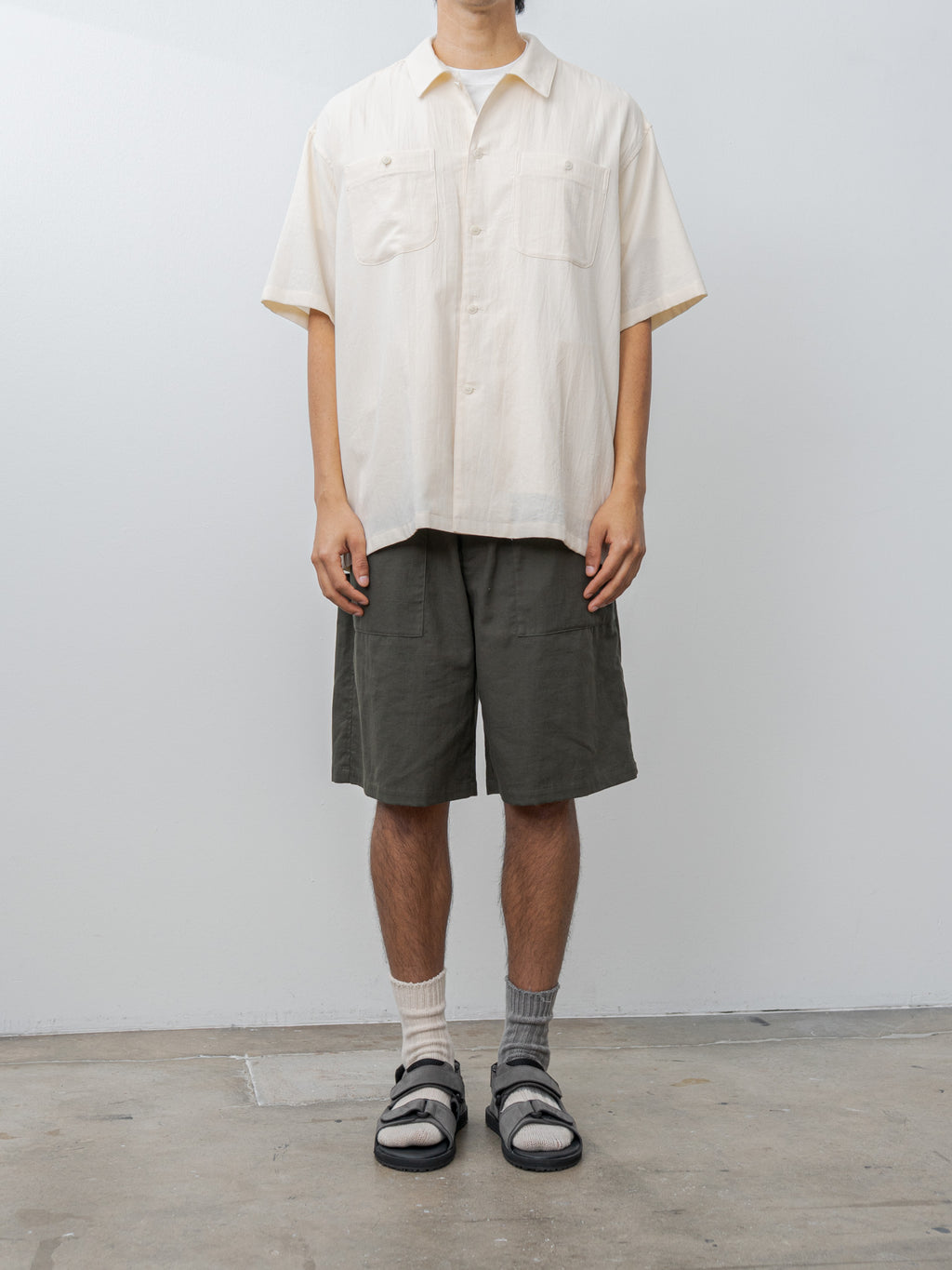 Namu Shop - Yoko Sakamoto Utility S/S Shirt - Ecru