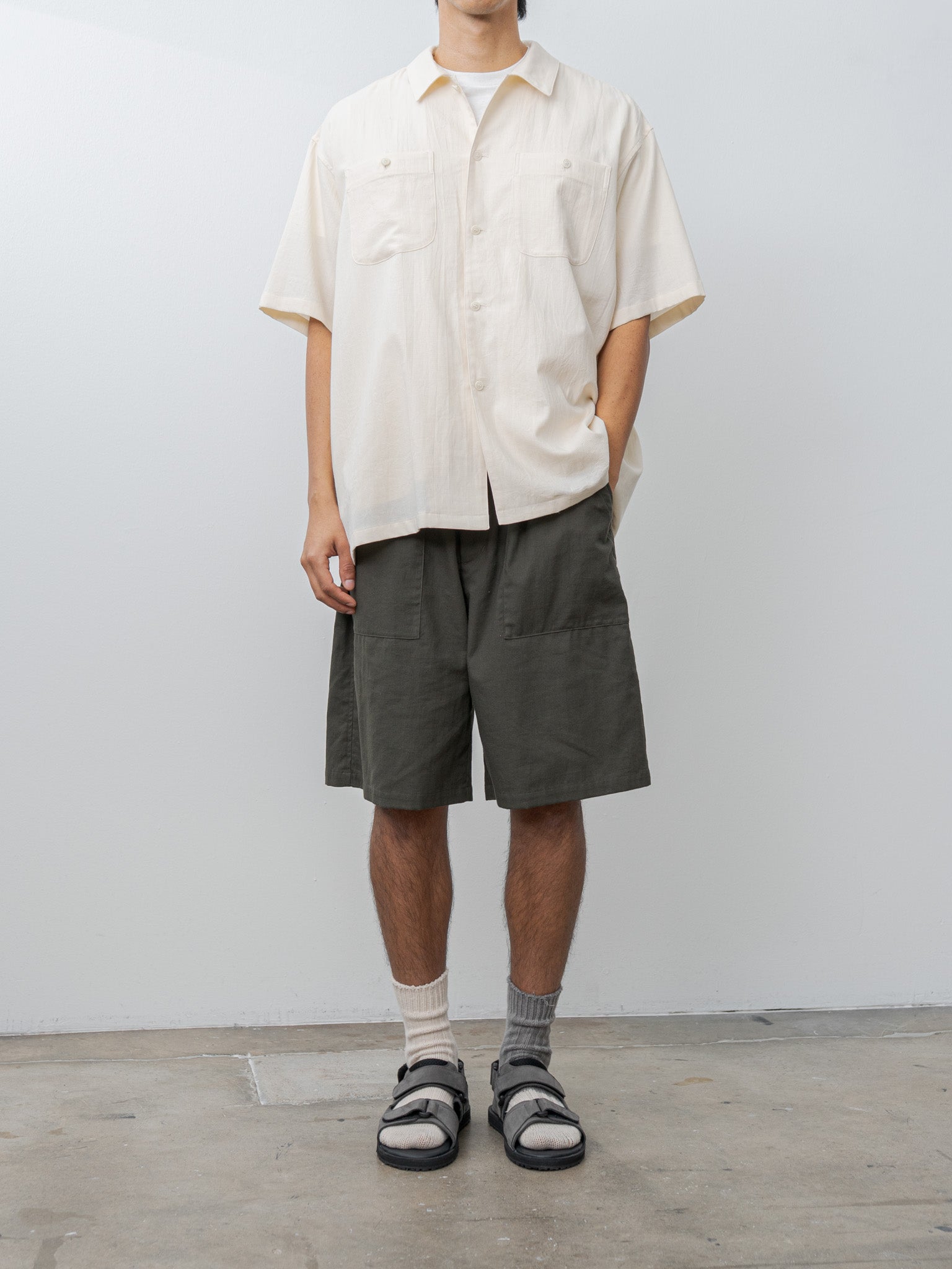 Namu Shop - Yoko Sakamoto Utility S/S Shirt - Ecru