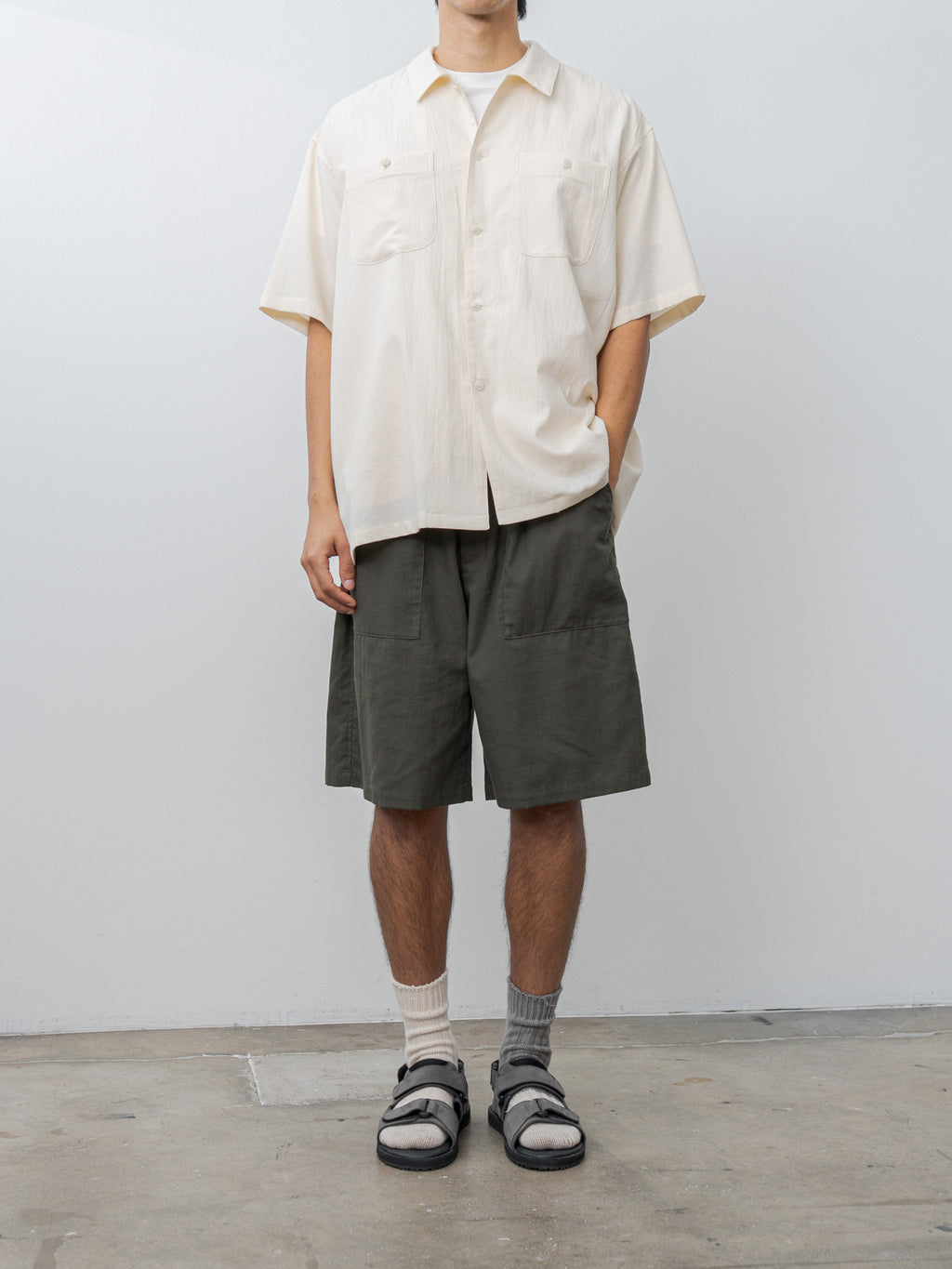 Namu Shop - Yoko Sakamoto Utility Easy Shorts - Olive