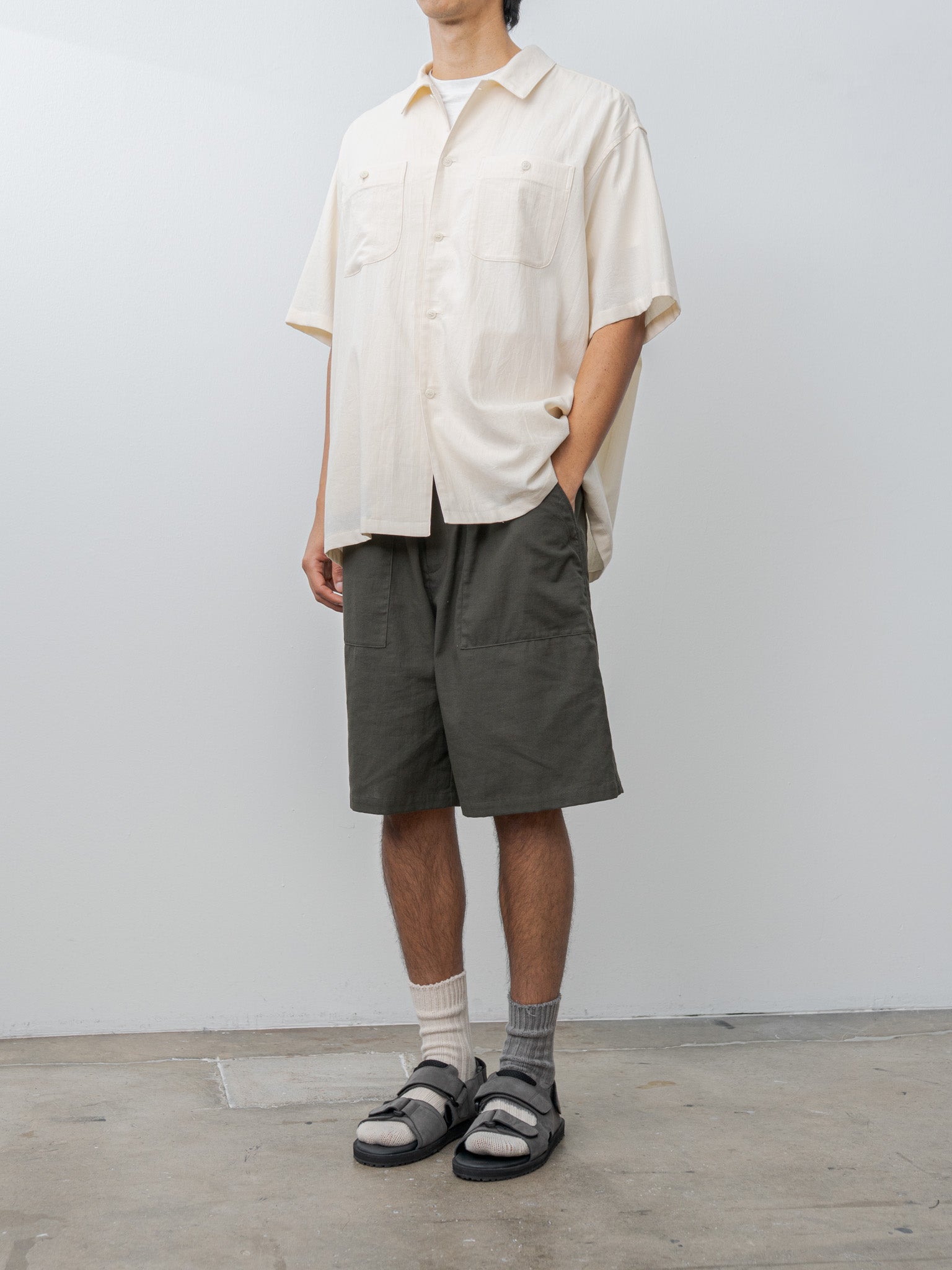 Namu Shop - Yoko Sakamoto Utility S/S Shirt - Ecru