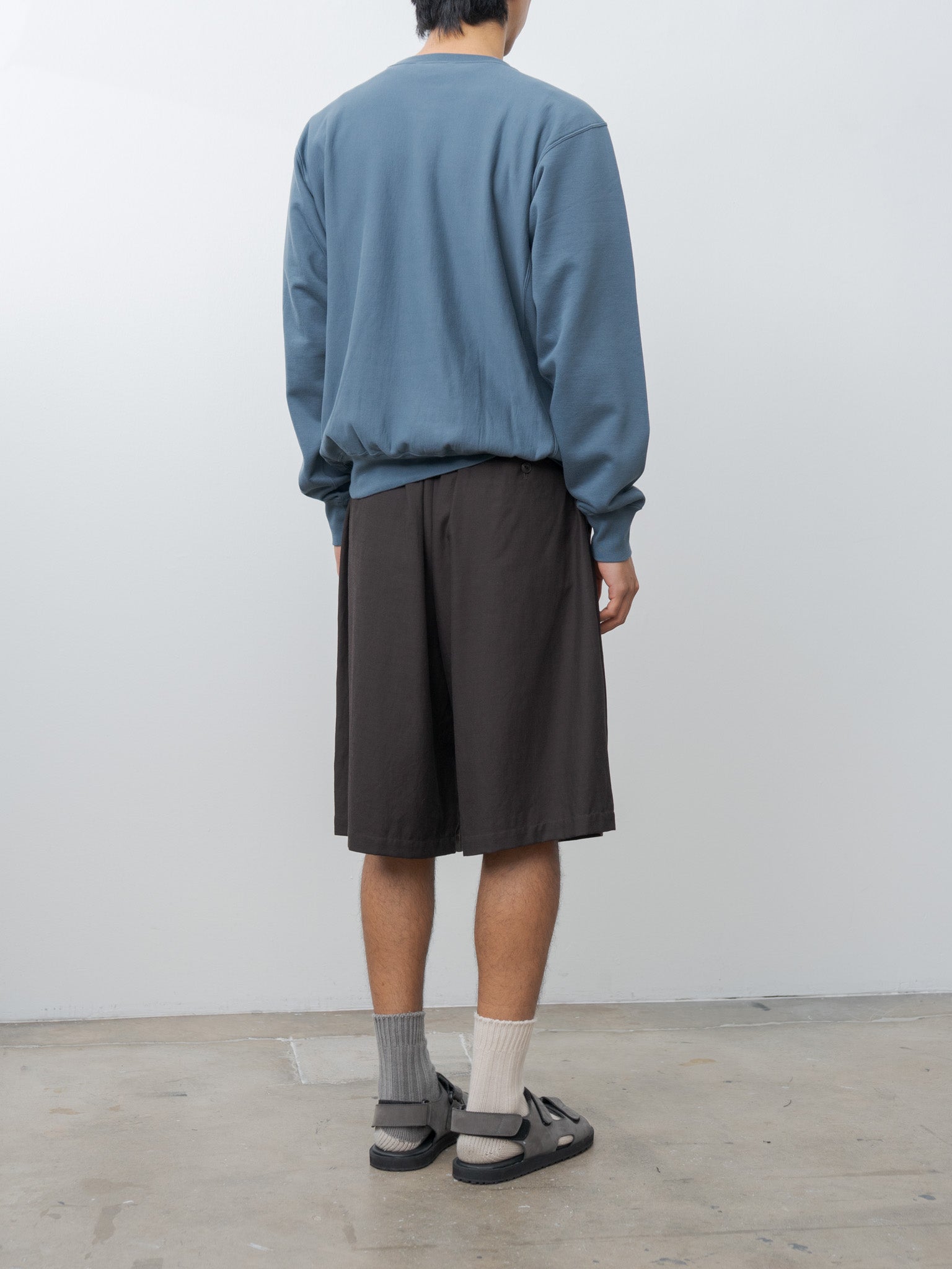 Namu Shop - Auralee Elastic High Gauge Sweat P/O - Dusty Blue