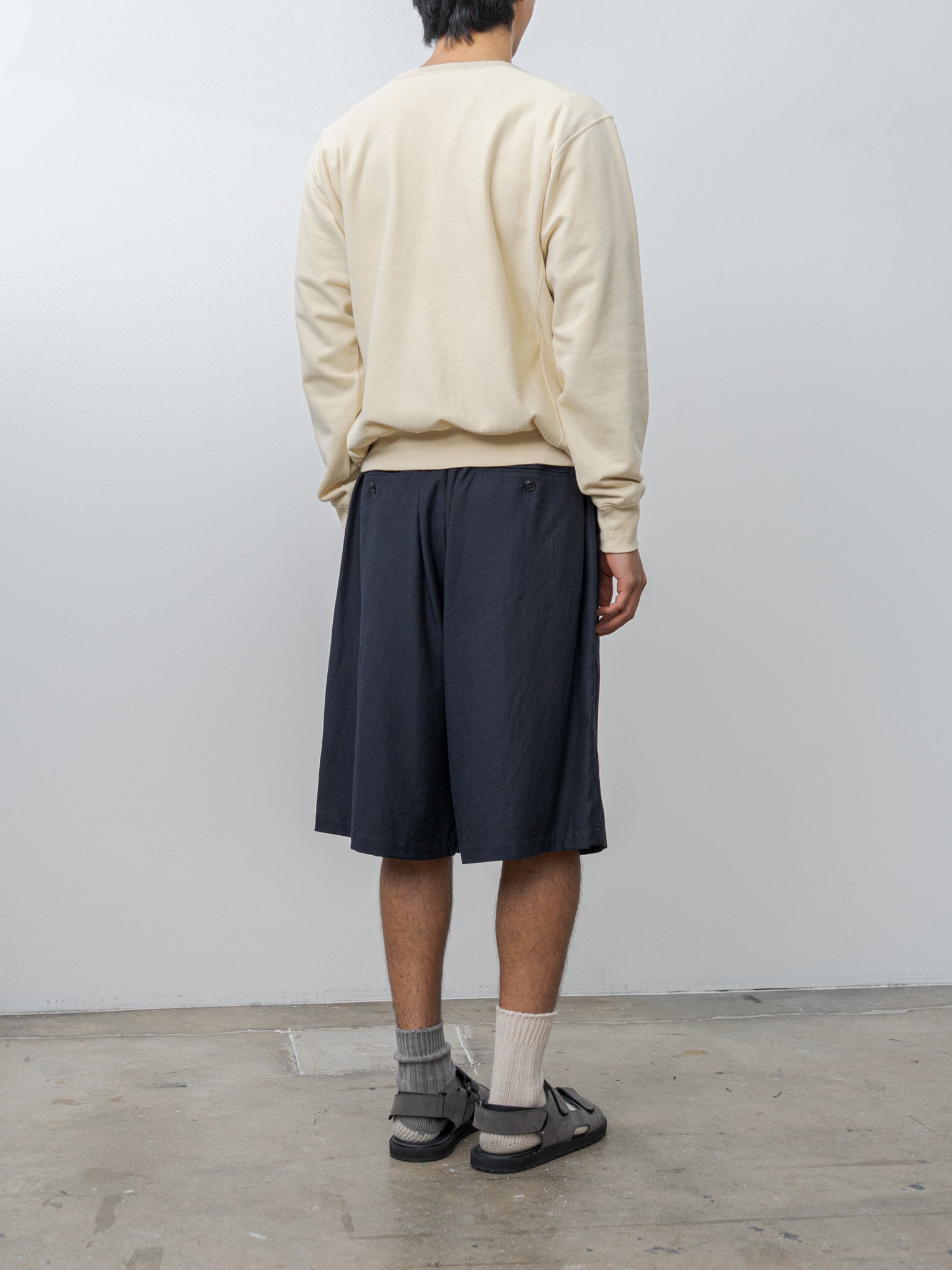 Namu Shop - Auralee Elastic High Gauge Sweat P/O - Ivory Beige