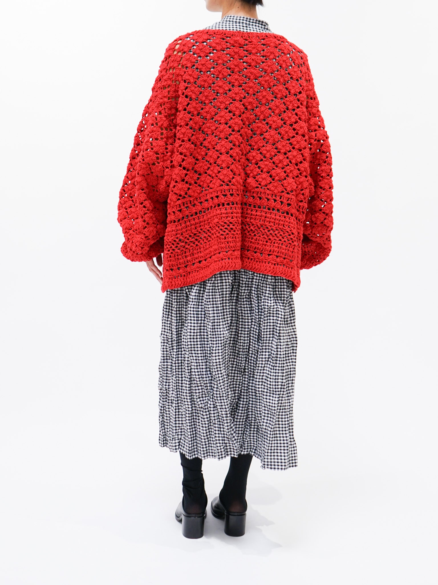 Namu Shop - Niche MacMahon Knitting Mills Crochet Cardigan - Red