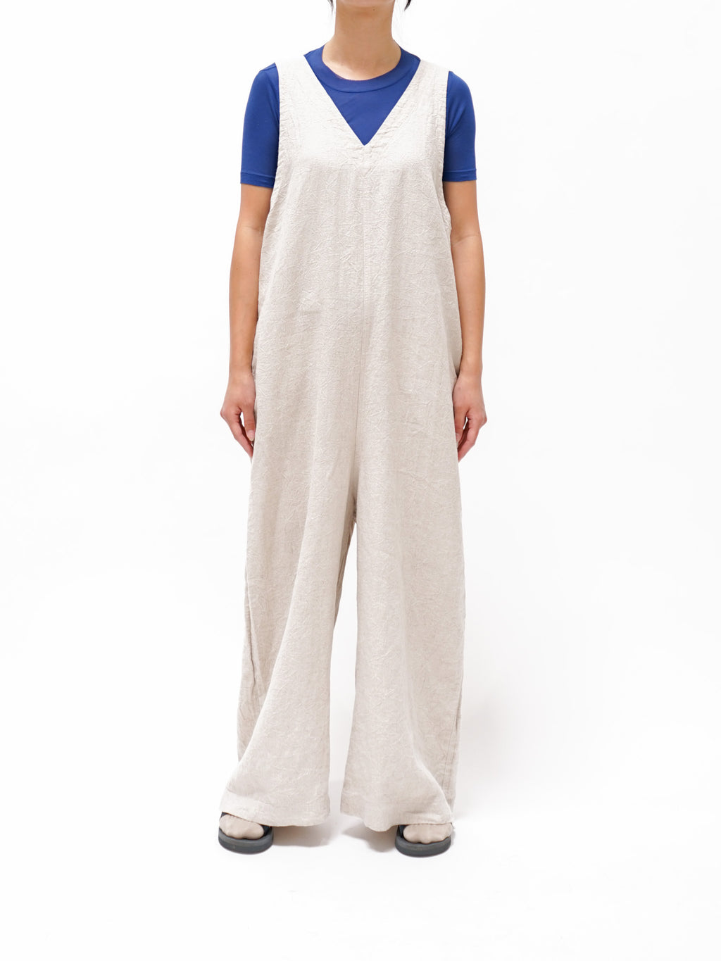 Namu Shop - Ichi Antiquites Linen Salopette - Natural