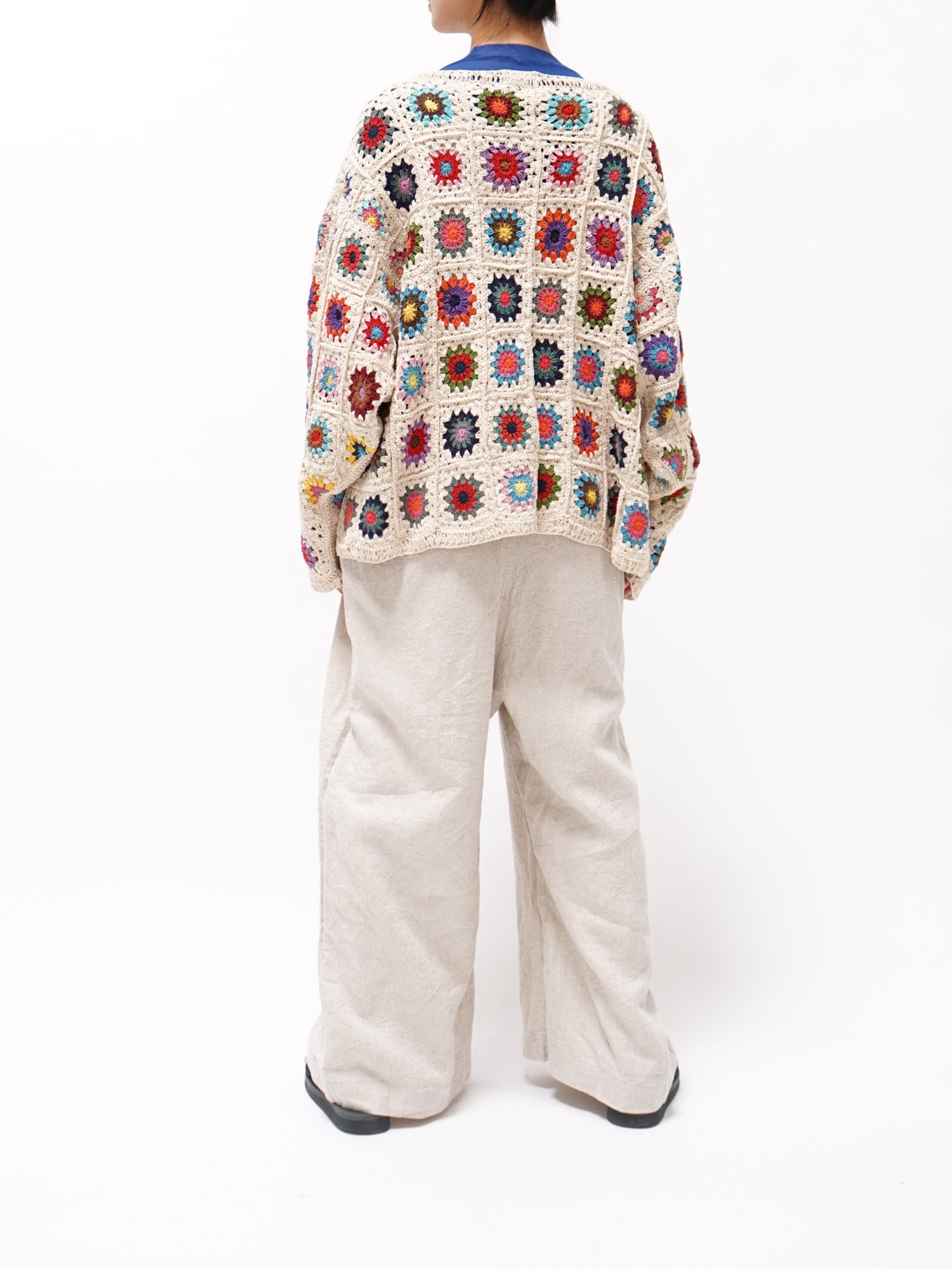 Namu Shop - Niche MacMahon Knitting Mills Crochet Cardigan - Flowers
