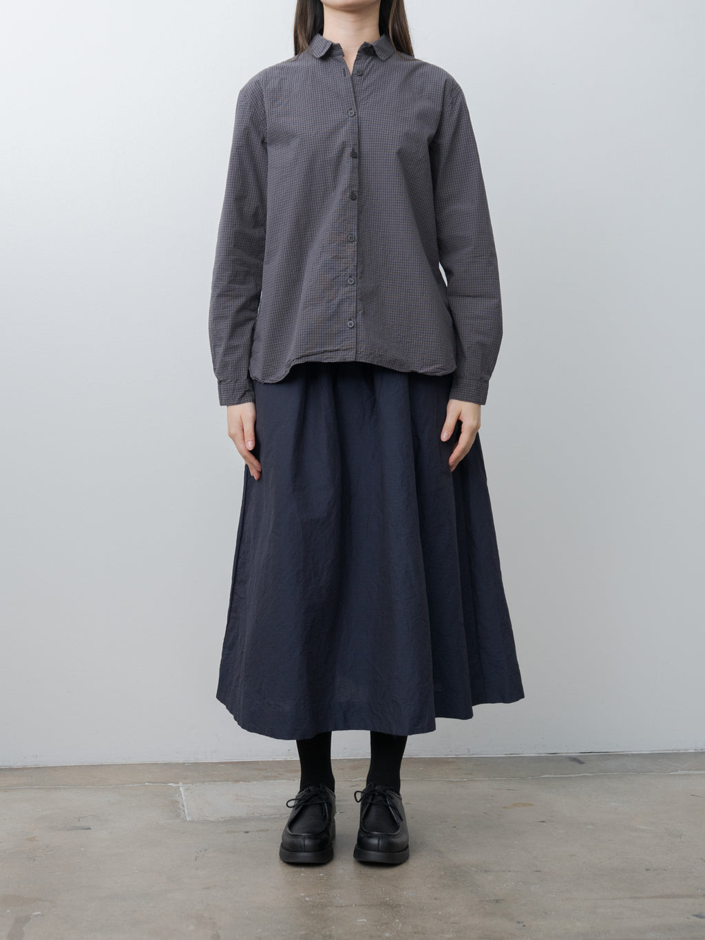 Namu Shop - Bergfabel Loose Tyrol Shirt - Gray Check