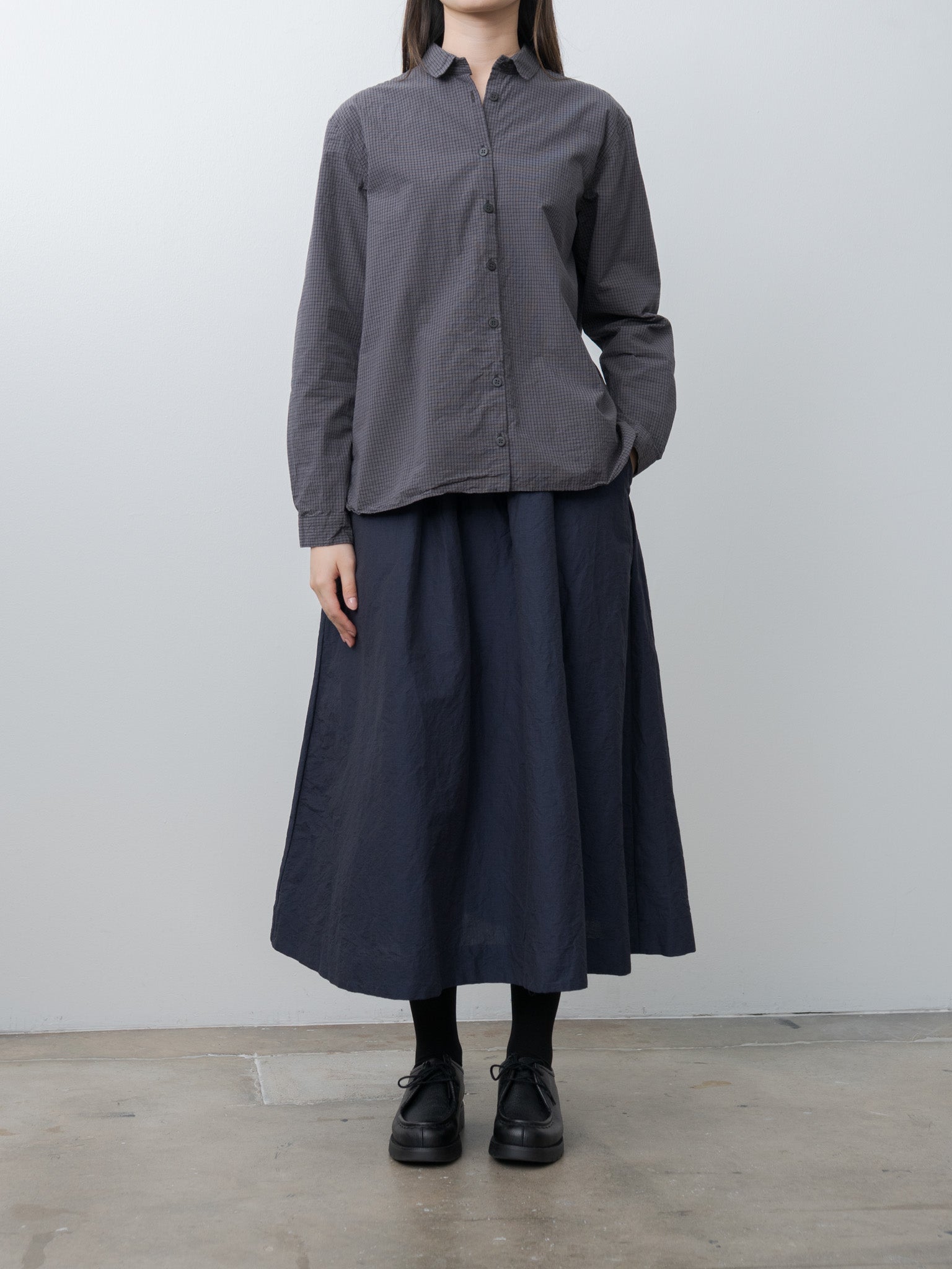 Namu Shop - Bergfabel Loose Tyrol Shirt - Gray Check