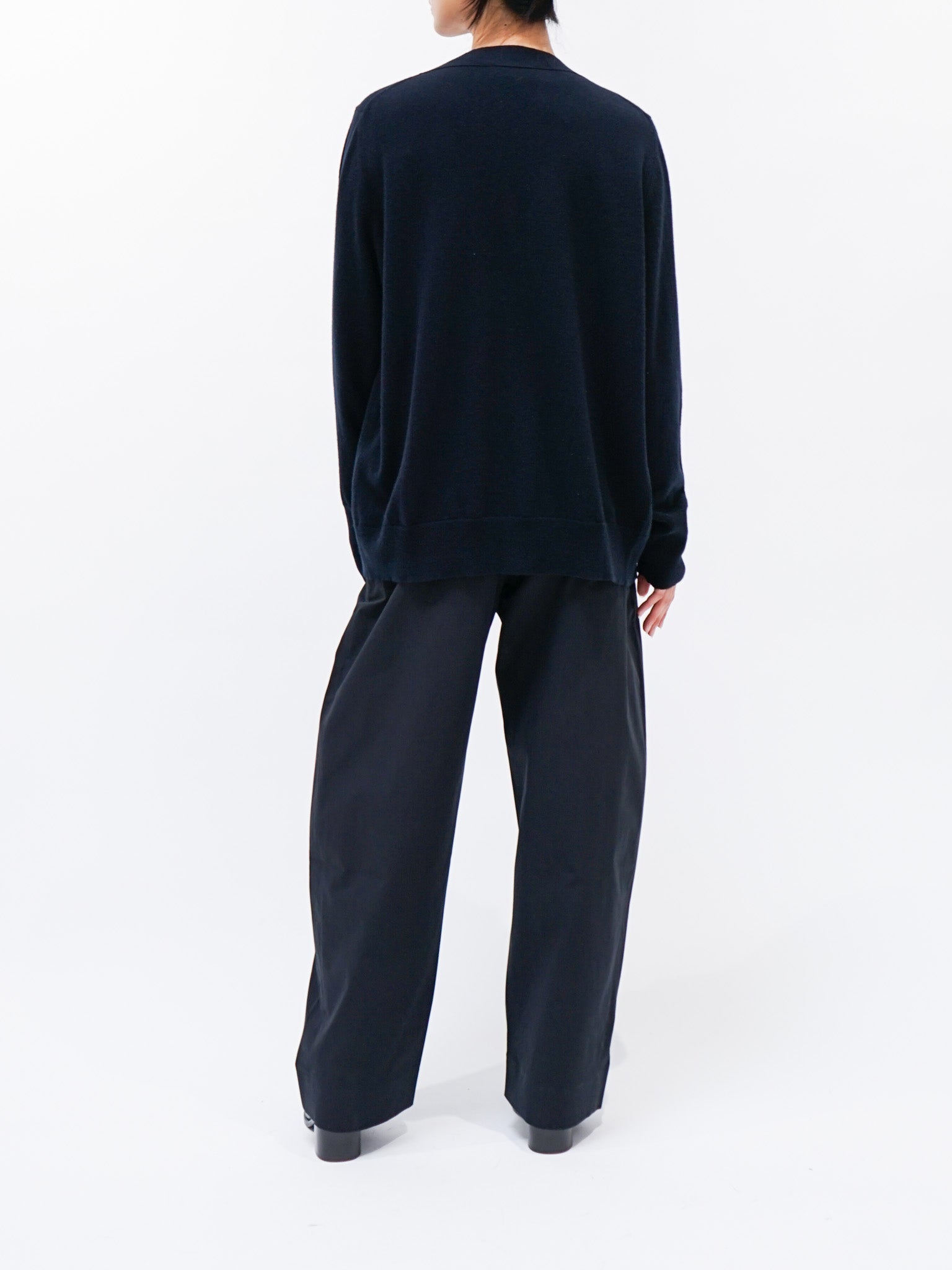 Namu Shop - Studio Nicholson Acuna Double Pleat Front Pant - Darkest Navy
