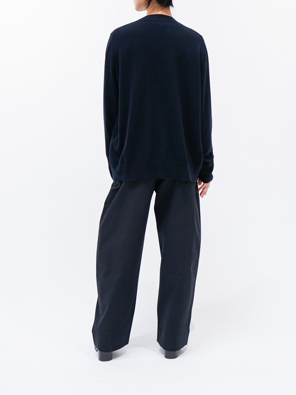 Namu Shop - Studio Nicholson Acuna Double Pleat Front Pant - Darkest Navy