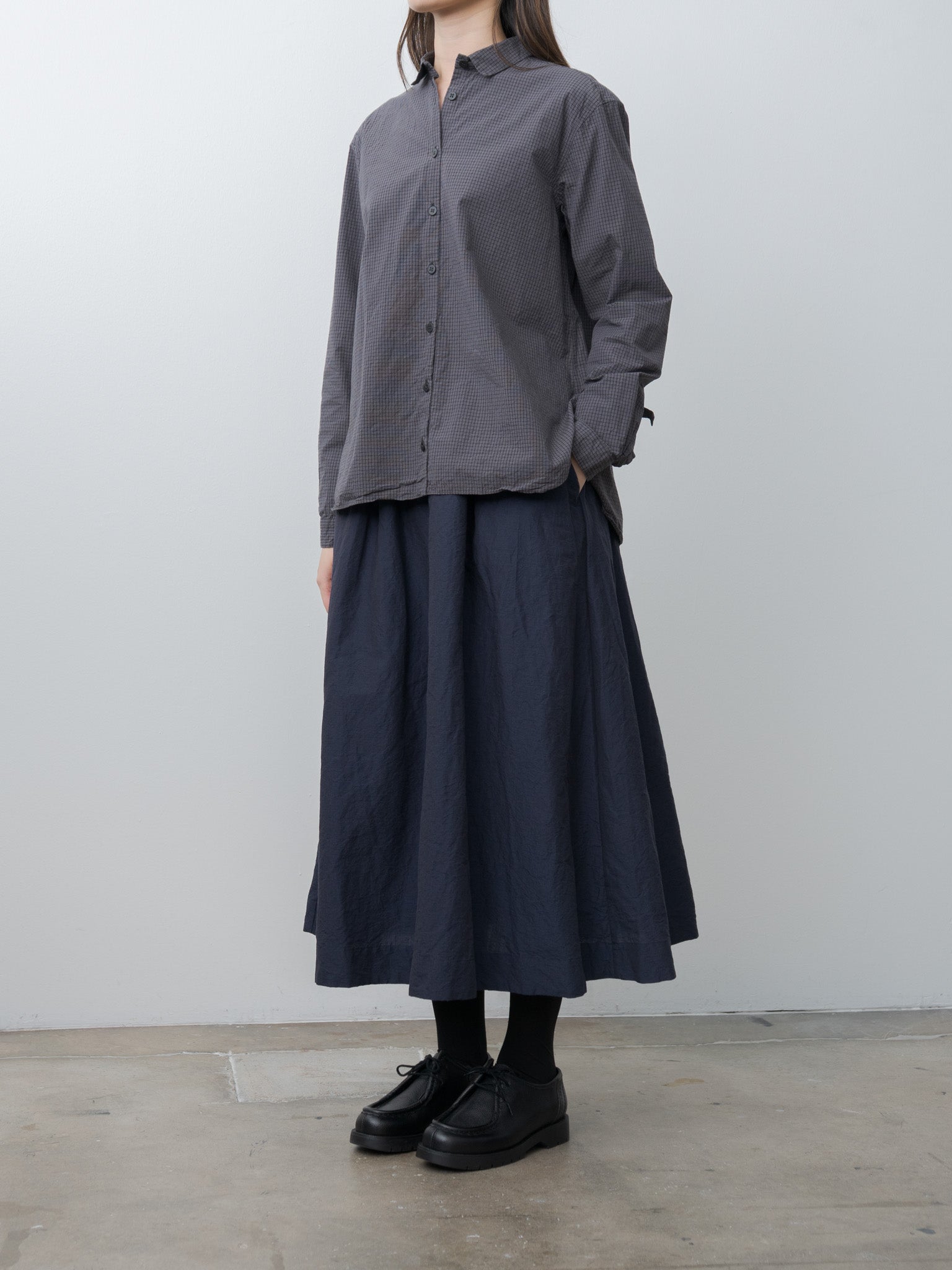 Namu Shop - Bergfabel Loose Tyrol Shirt - Gray Check
