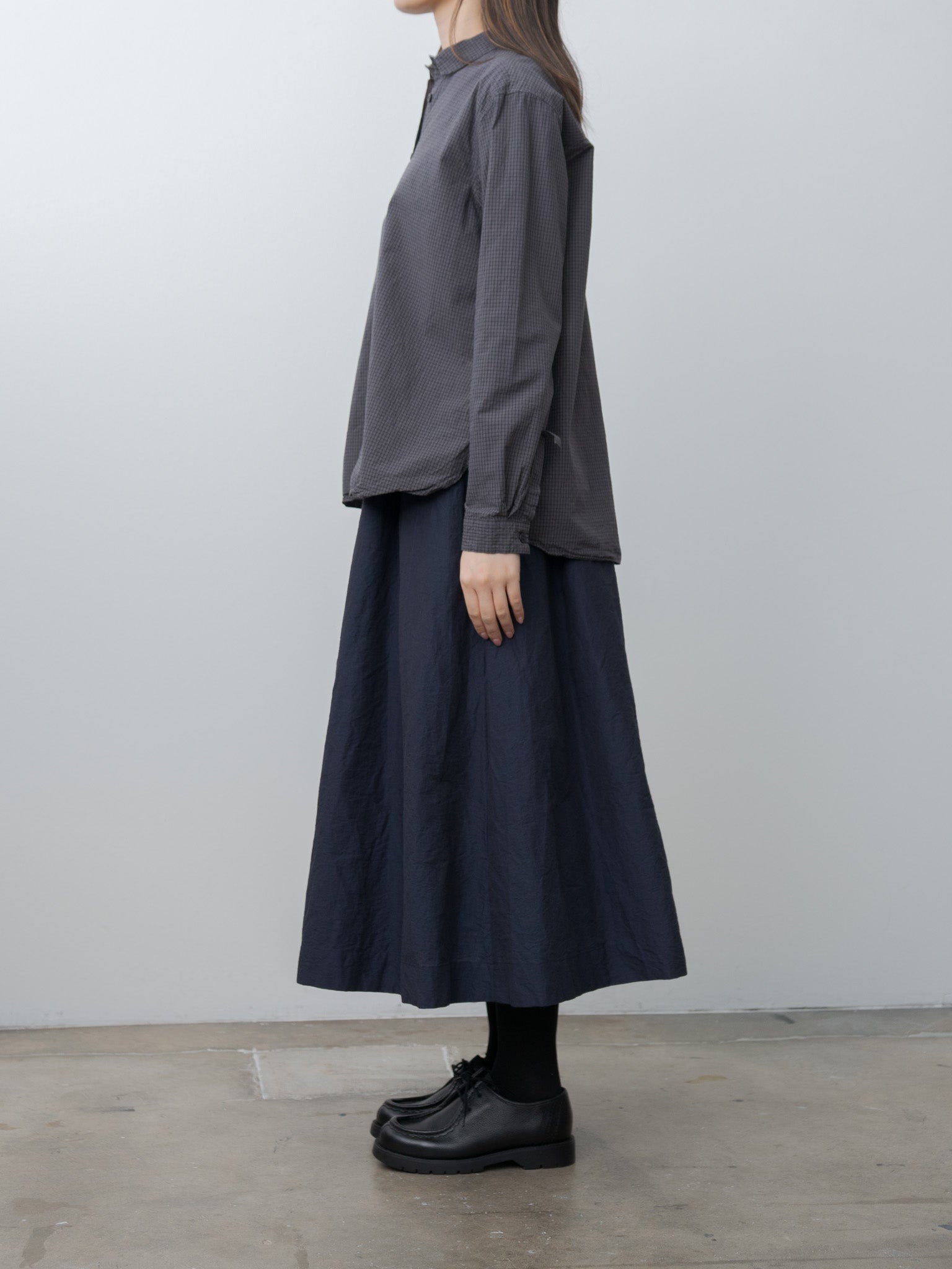 Namu Shop - Bergfabel Loose Tyrol Shirt - Gray Check