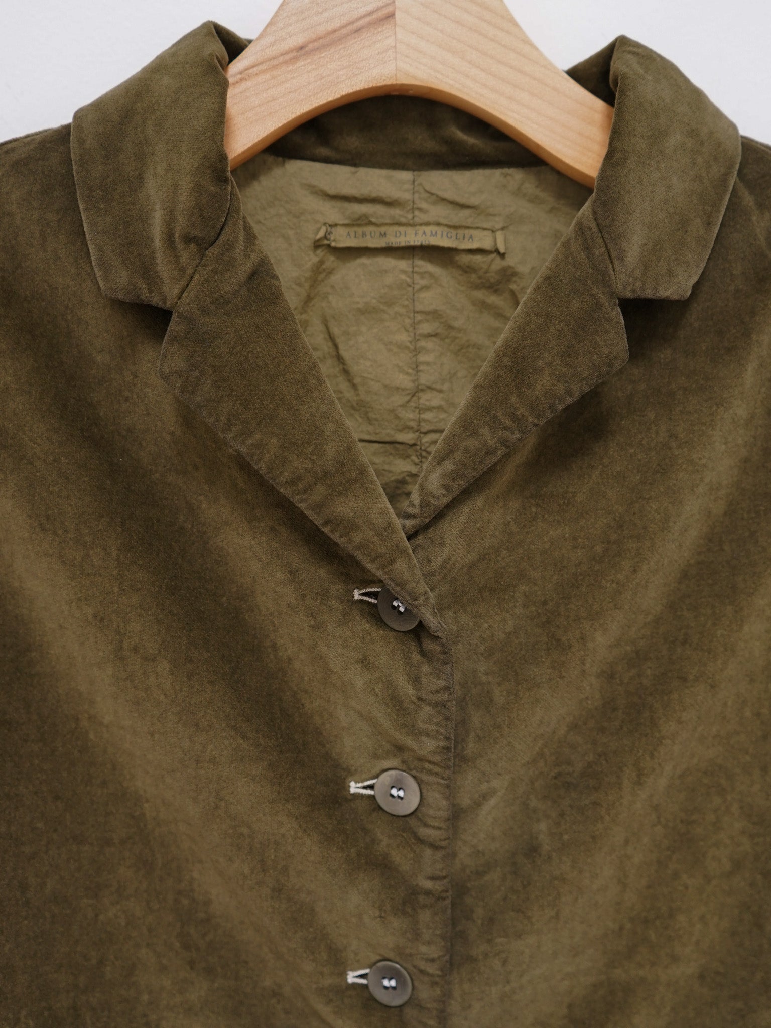 Namu Shop - Album di Famiglia Velvet Loose Blazer - Olive