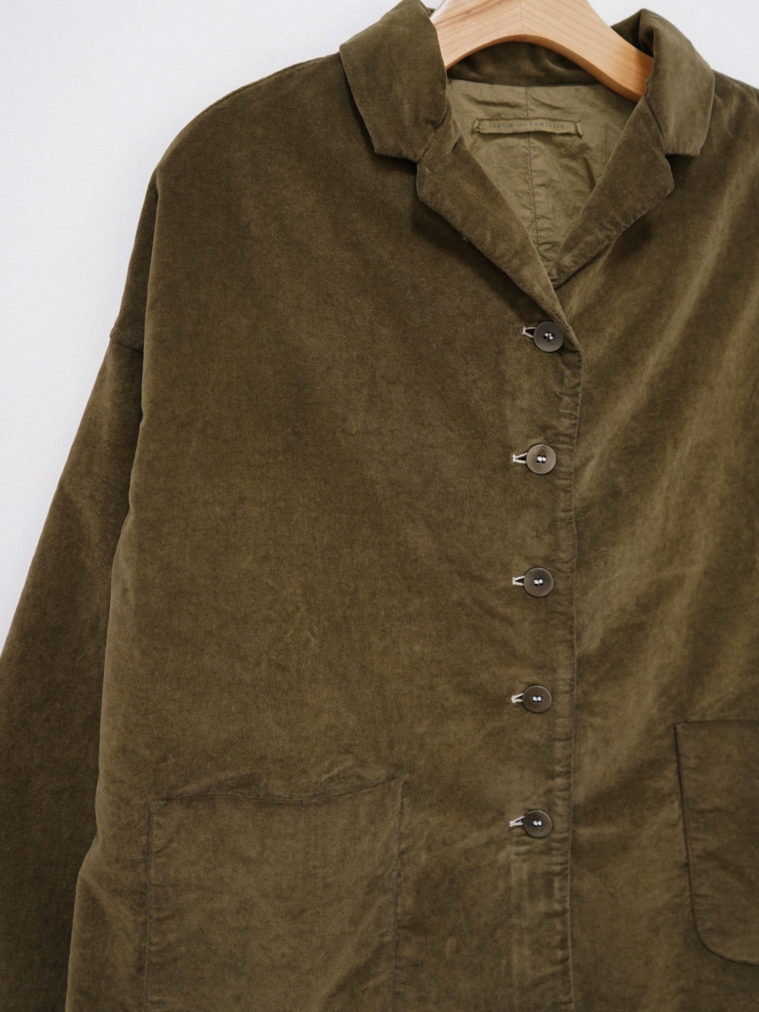 Namu Shop - Album di Famiglia Velvet Loose Blazer - Olive