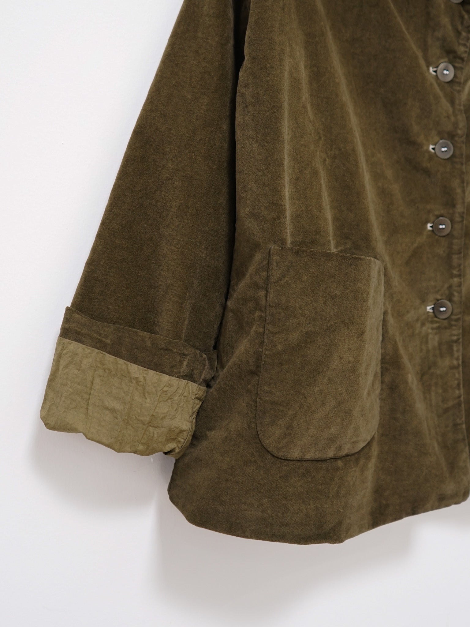 Namu Shop - Album di Famiglia Velvet Loose Blazer - Olive
