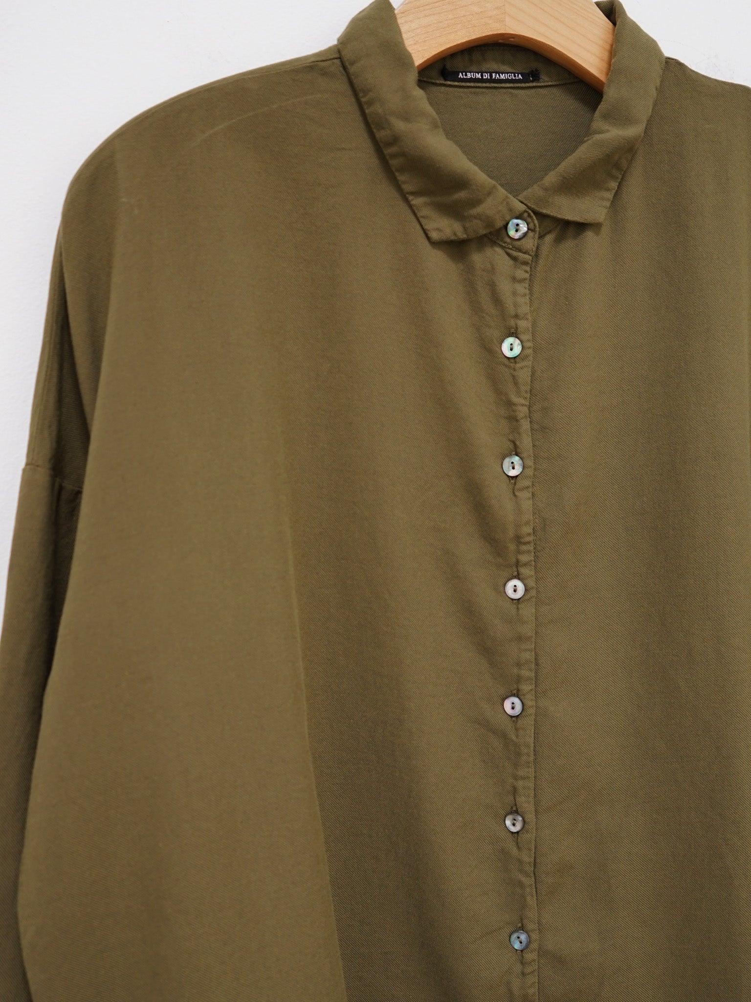 Namu Shop - Album di Famiglia Short Collar Shirt TVC - Olive