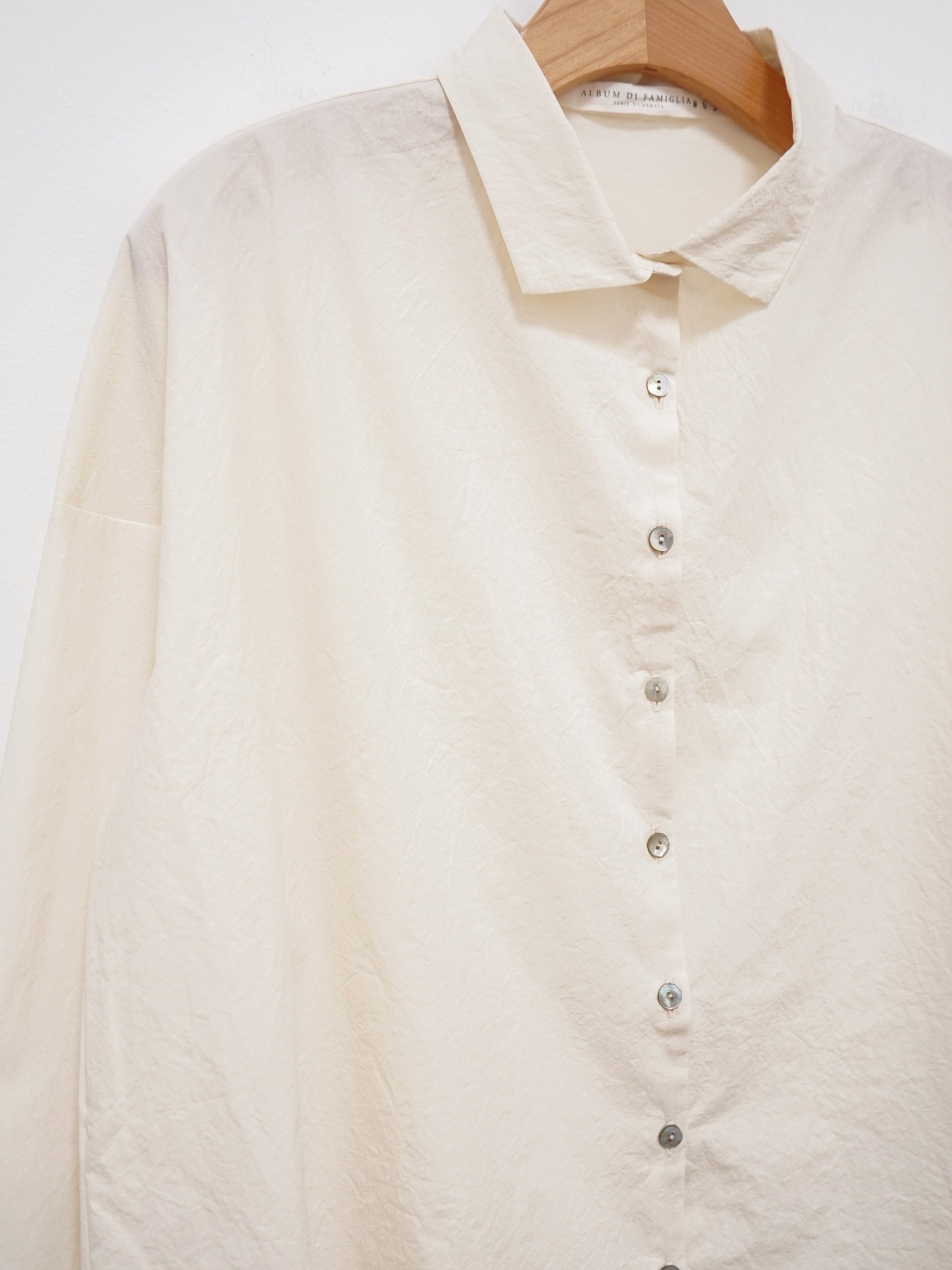 Namu Shop - Album di Famiglia Wrinkled Collar Shirt - Natural