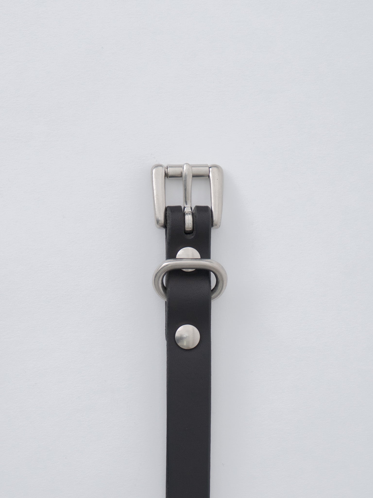 Namu Shop - Yoko Sakamoto Standard Belt Slim - Black × Silver