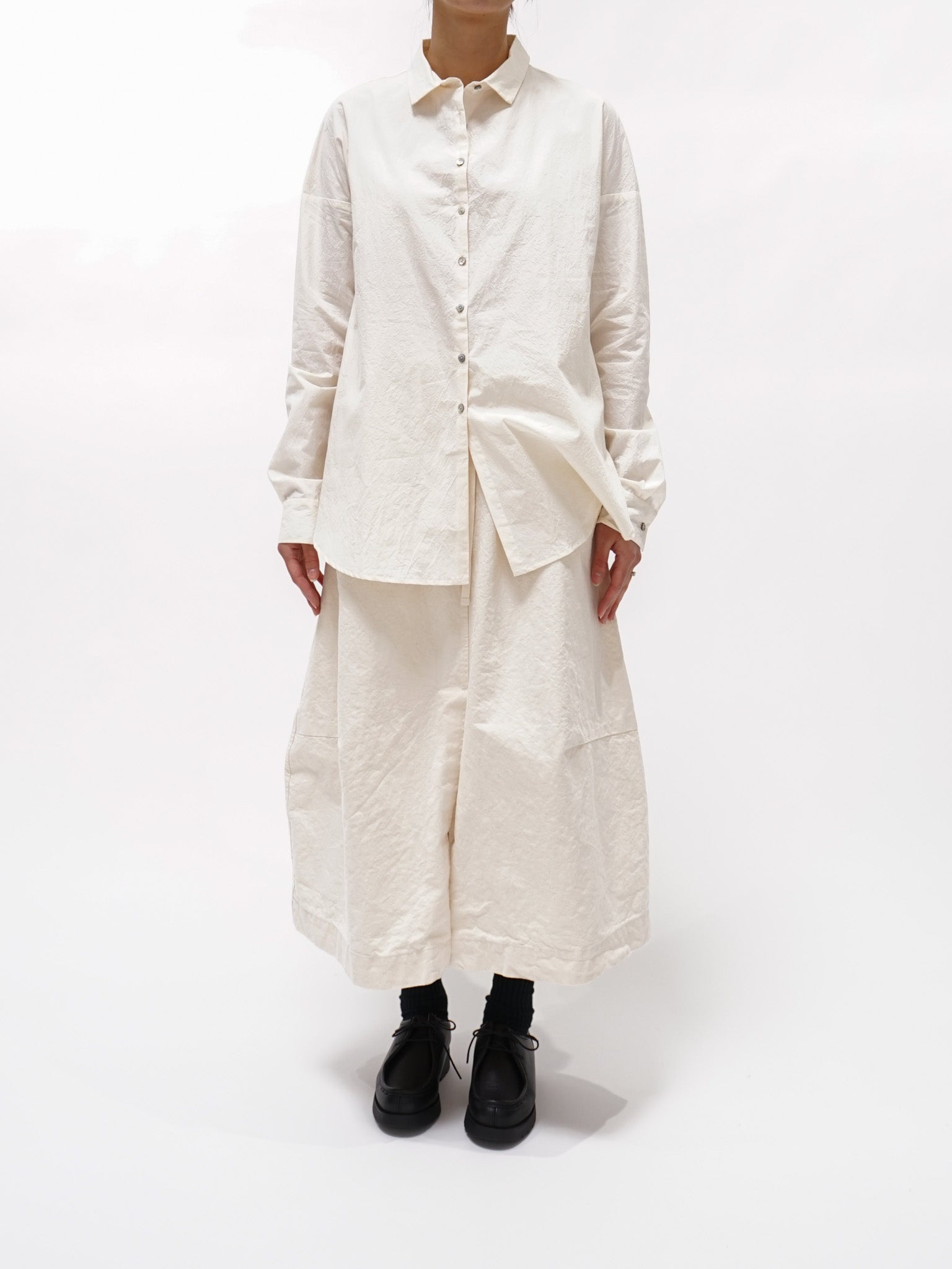 Namu Shop - Album di Famiglia Wrinkled Collar Shirt - Natural