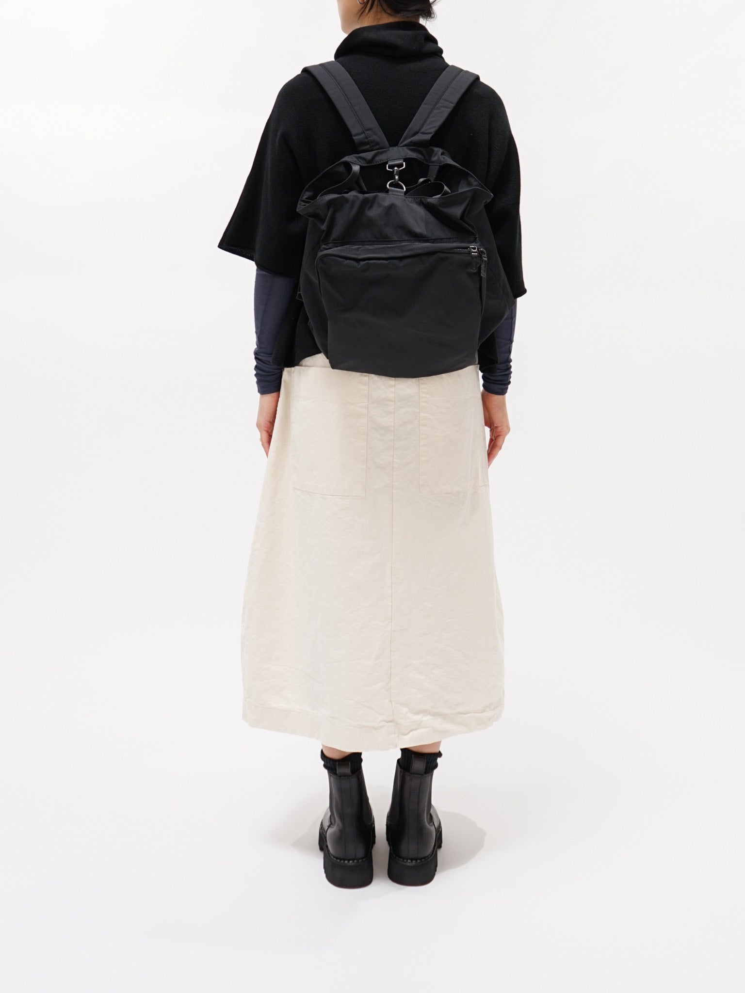 Gabardine 2-Way Backpack - Black
