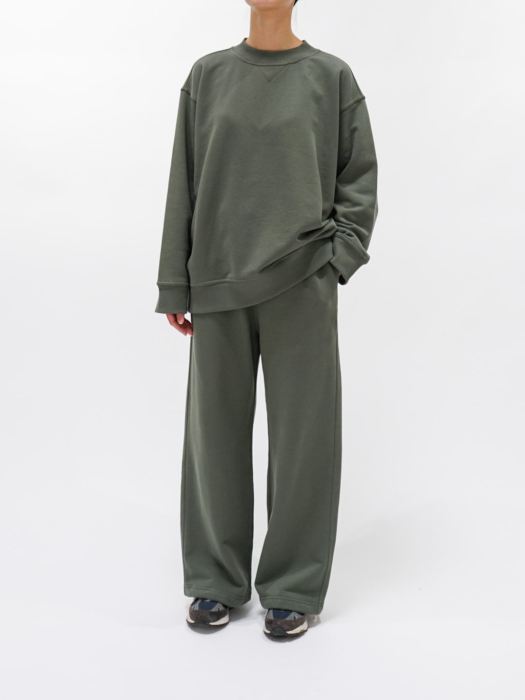 Namu Shop - Sofie D'Hoore Taste Cotton Fleece Sweatshirt - Khaki