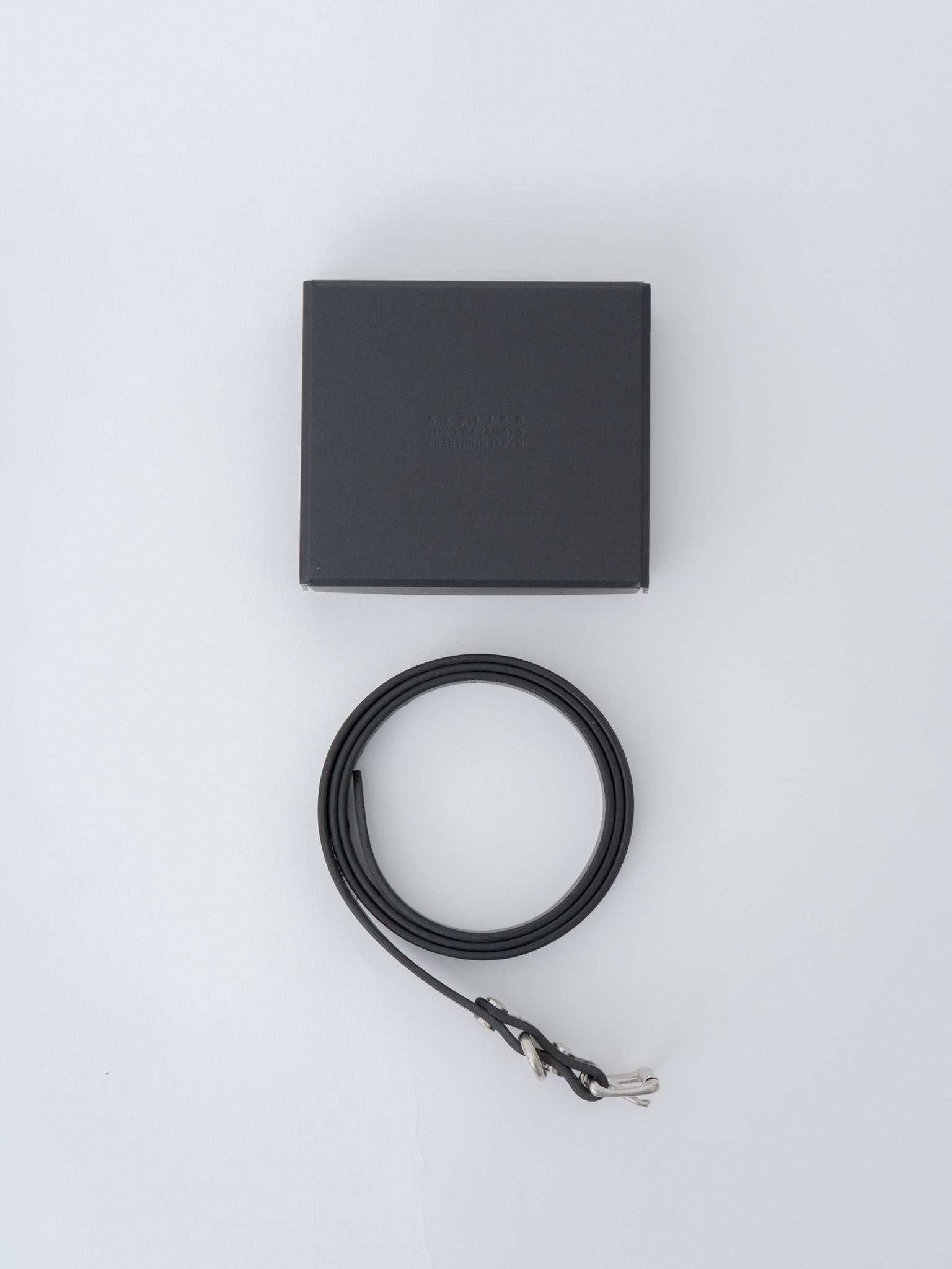 Namu Shop - Yoko Sakamoto Standard Belt Slim - Black × Silver