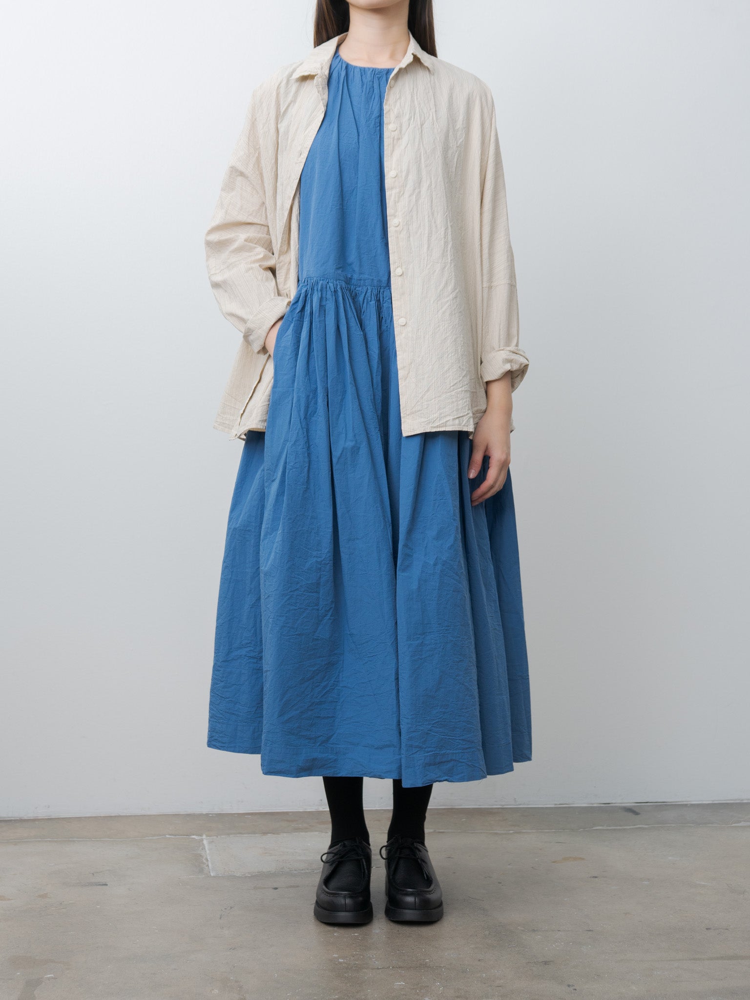 Namu Shop - Casey Casey Waga LS Shirt WIND STRIPE - Nat Stripe