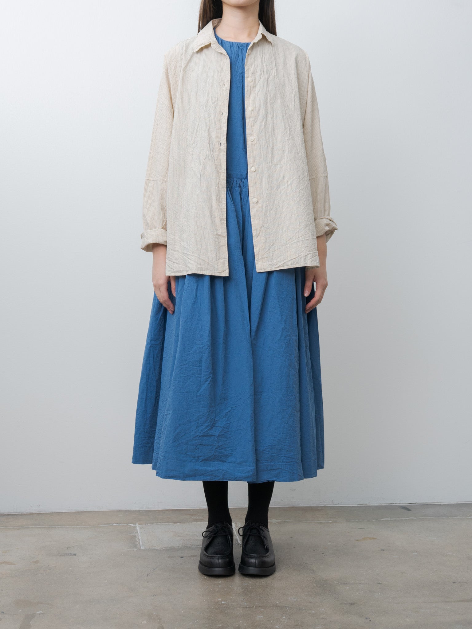 Namu Shop - Casey Casey Waga LS Shirt WIND STRIPE - Nat Stripe