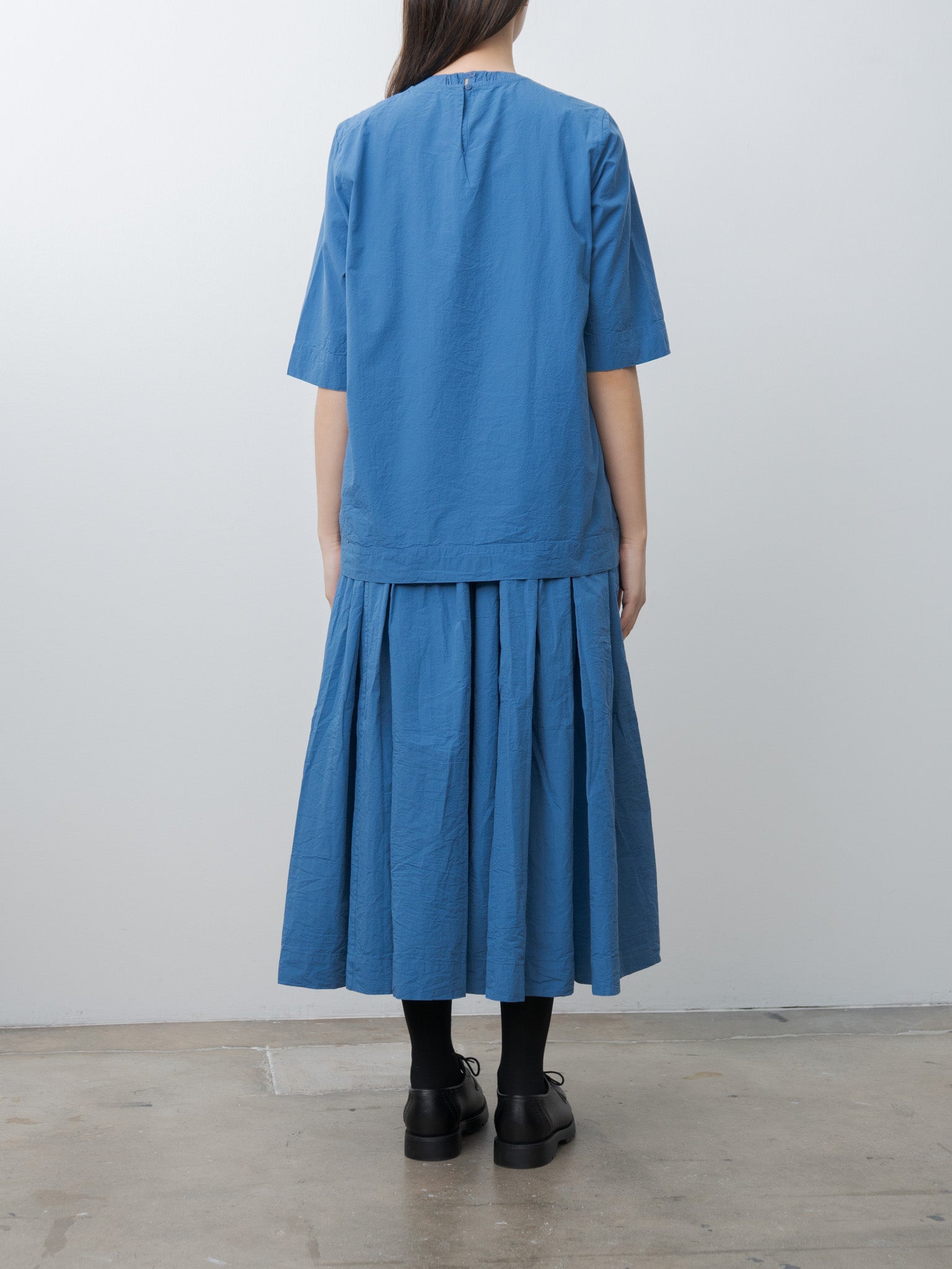 Namu Shop - Casey Casey Simple Top CHALK POPLIN - Medium Blue