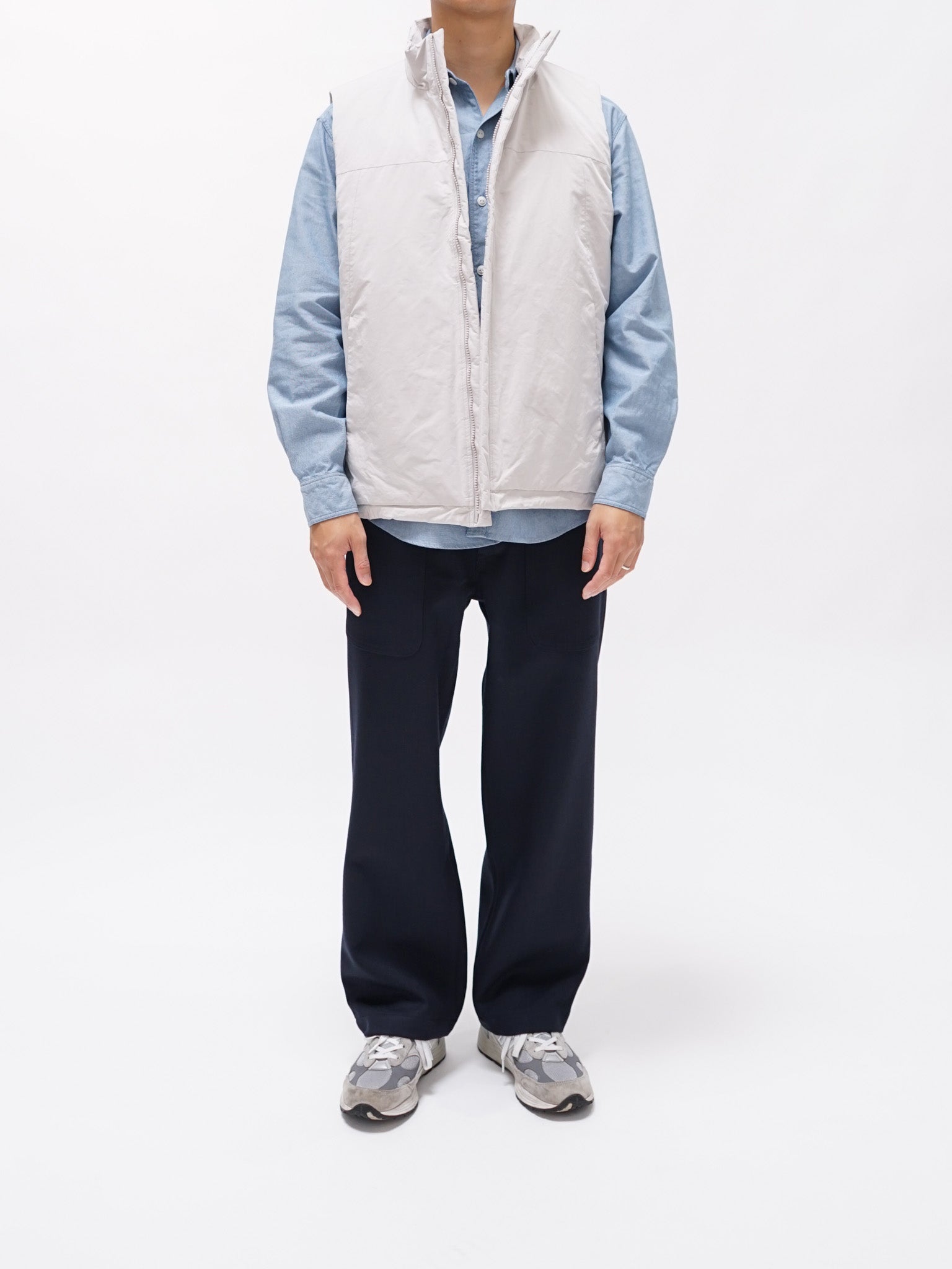 Namu Shop - Document English Cavalry Twill Layer Trousers - Dark Navy