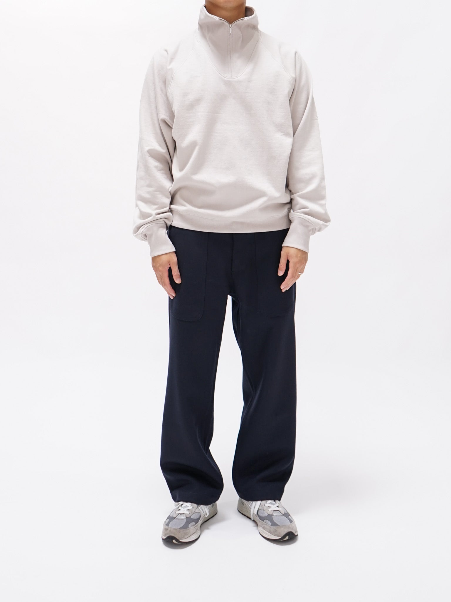 Namu Shop - Kaptain Sunshine Sea Island Cotton Halfzip Pullover - Graphite