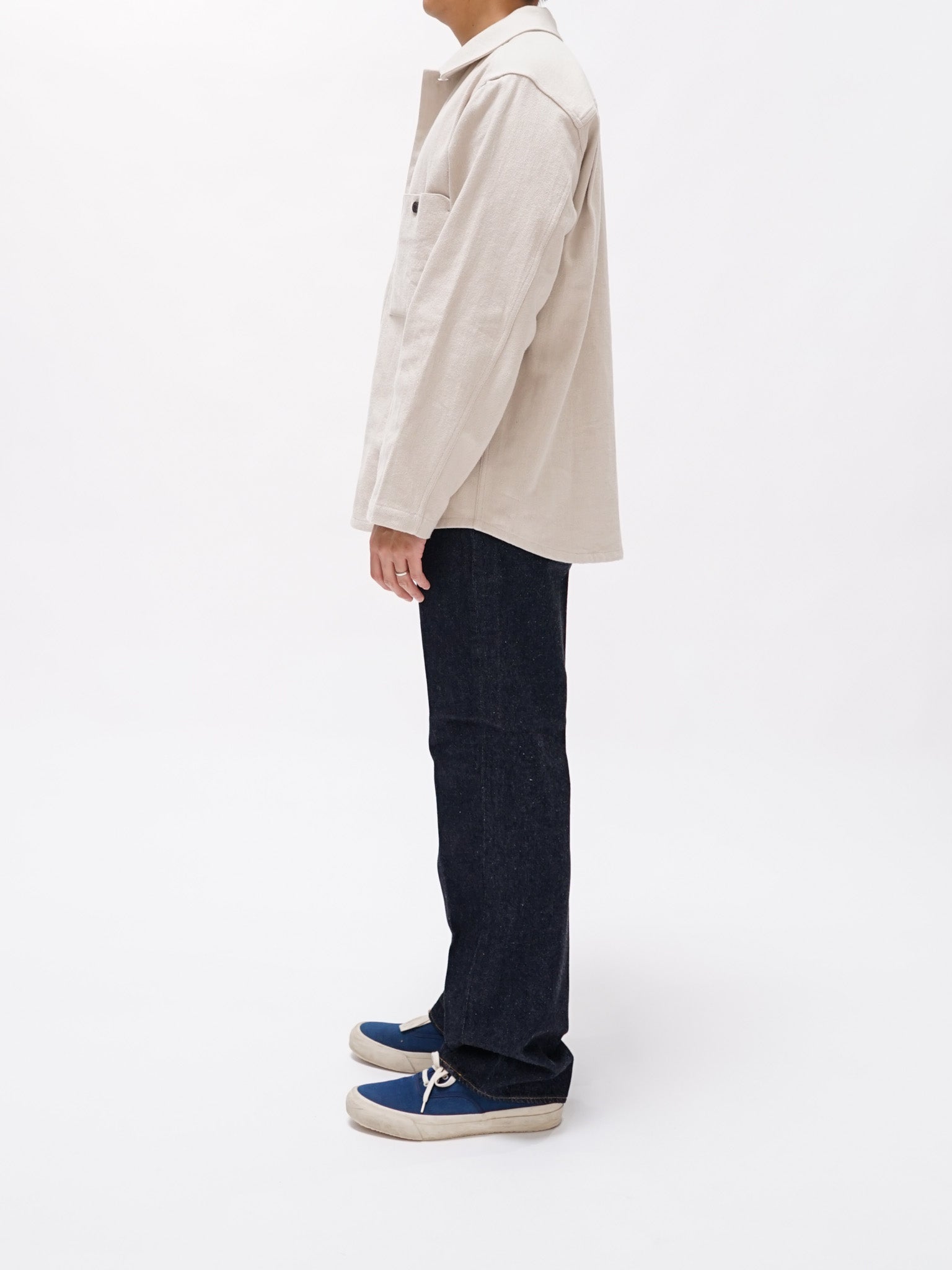 Namu Shop - Document Brushed Cotton French Shirt - Ecru