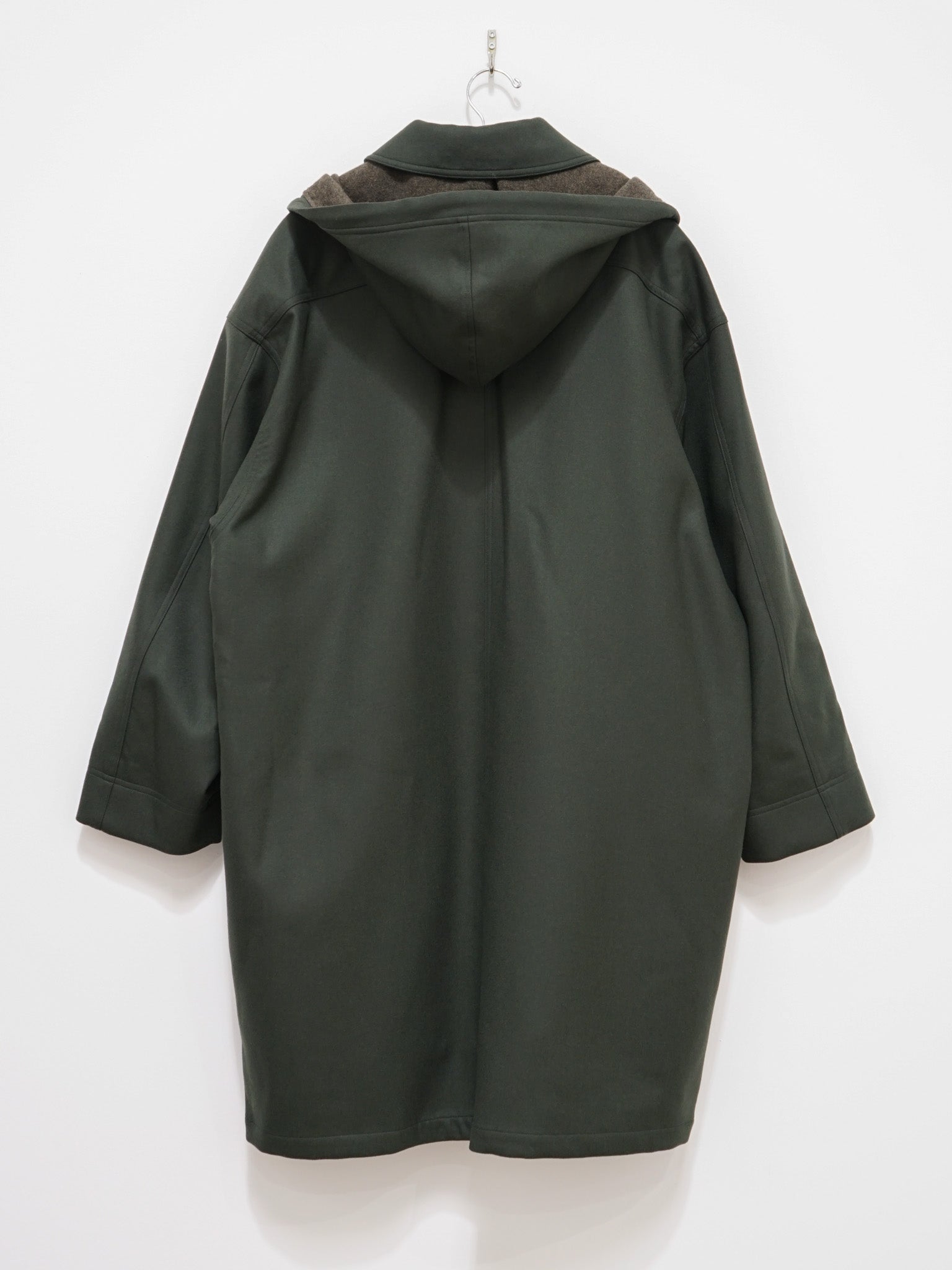 Namu Shop - Auralee Light Melton Hooded Liner Coat - Dark Olive
