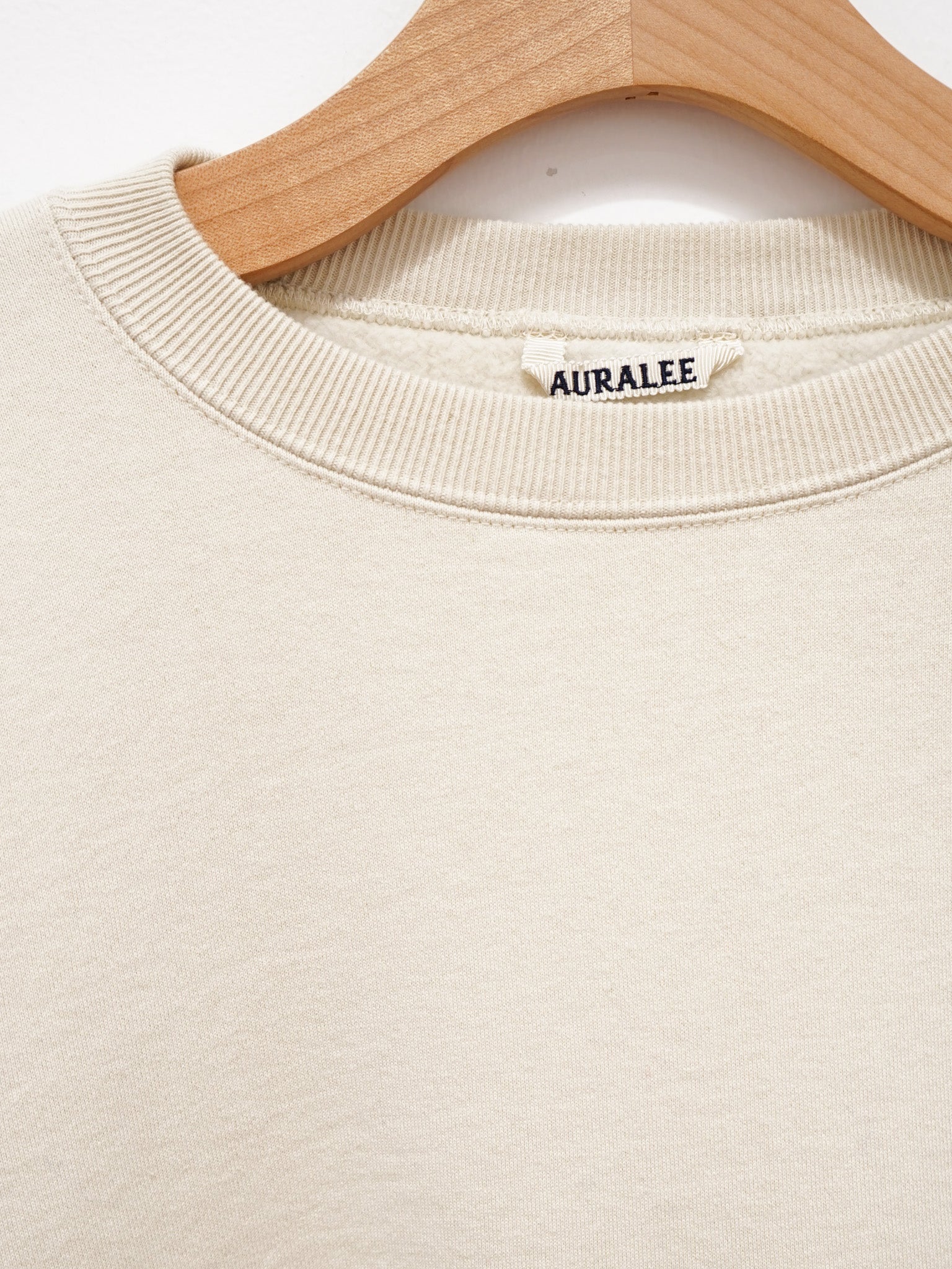 Namu Shop - Auralee Smooth Soft Sweat Pullover - Ivory