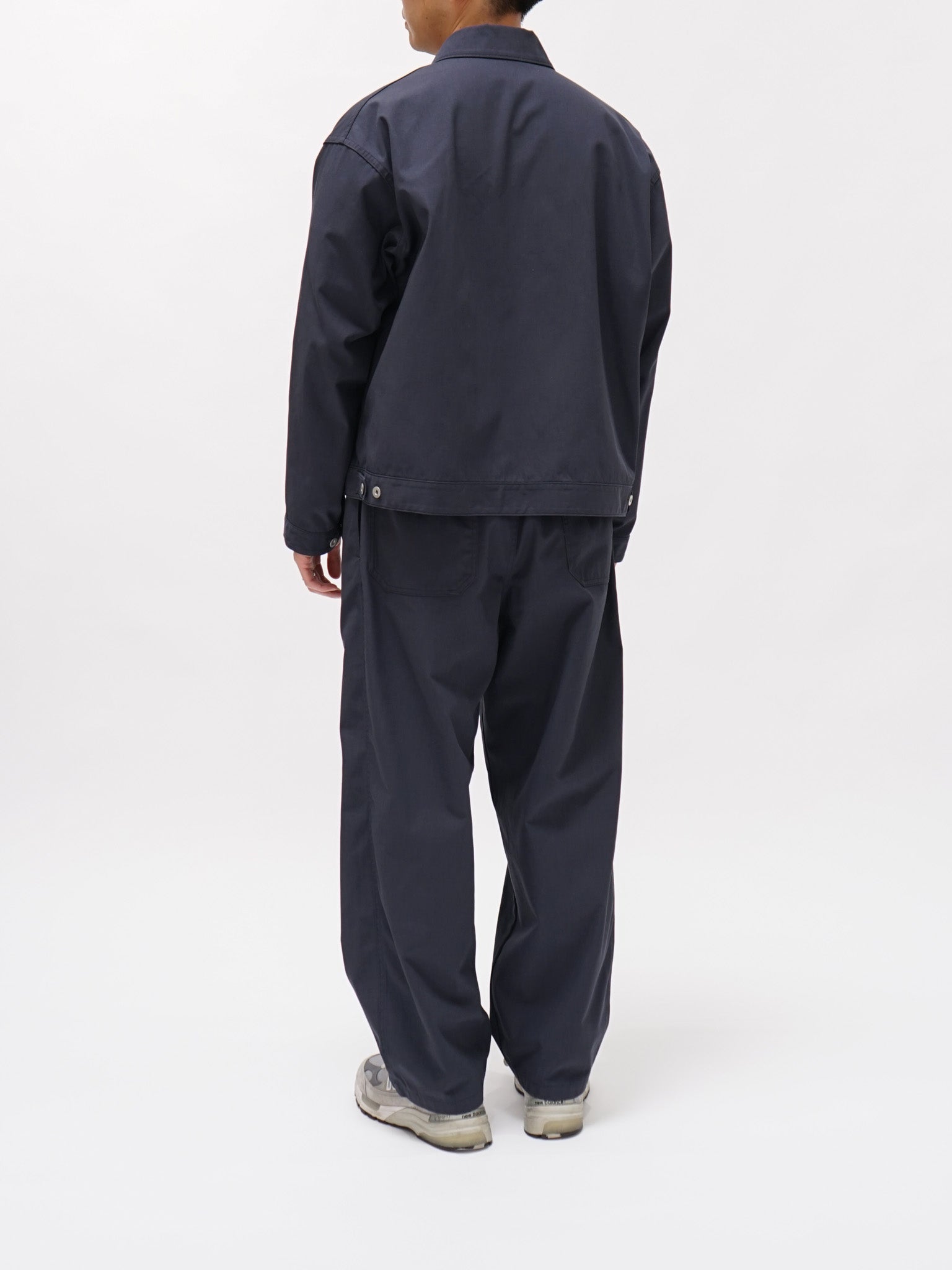 Namu Shop - Y Organic Cotton Recycle Poly Twill Tapered Easy Trousers - Navy