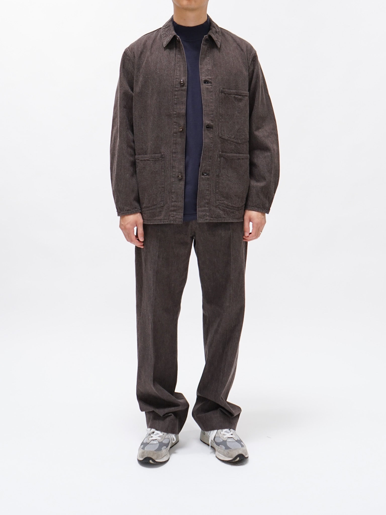 Namu Shop - Kaptain Sunshine Coverall Jacket - Brown Denim