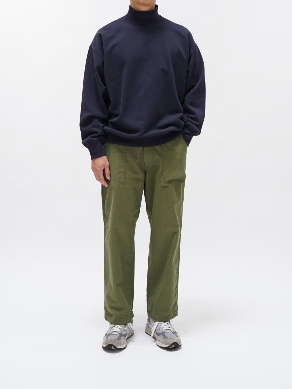 Namu Shop - Hatski Loose Tapered Utility Trouser - Olive