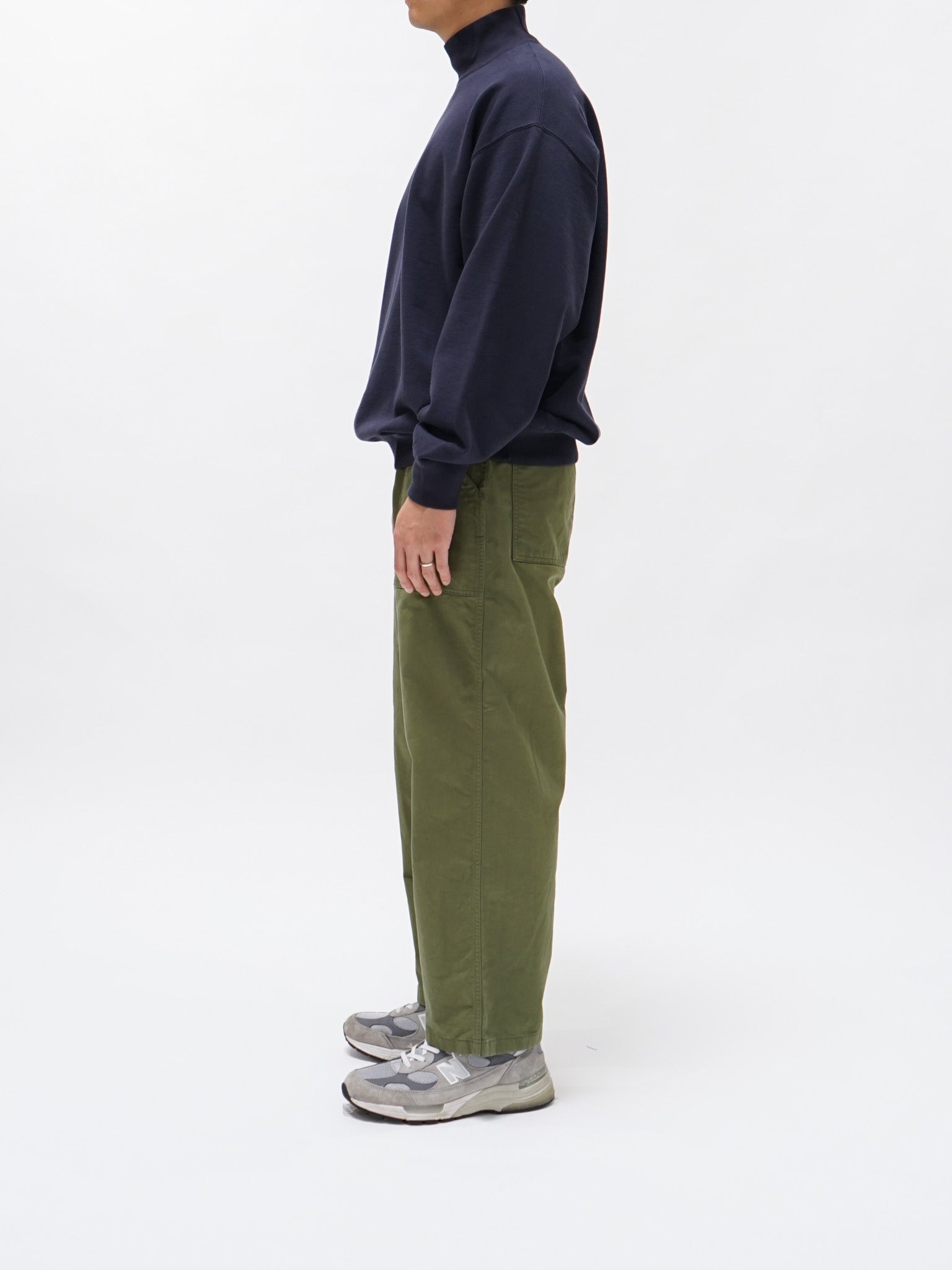 Namu Shop - Hatski Loose Tapered Utility Trouser - Olive