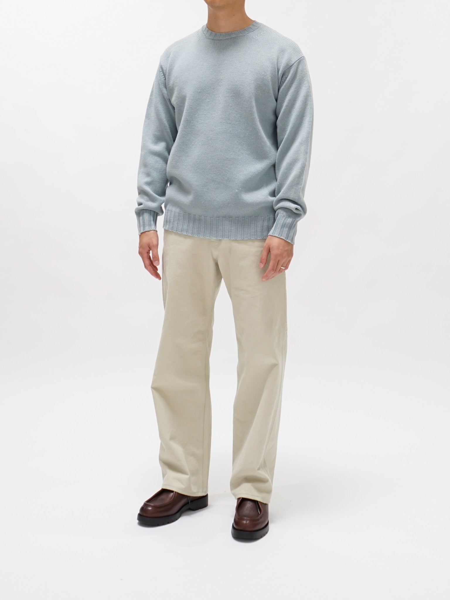 Namu Shop - Auralee Washed French Merino Knit P/O -  Brown
