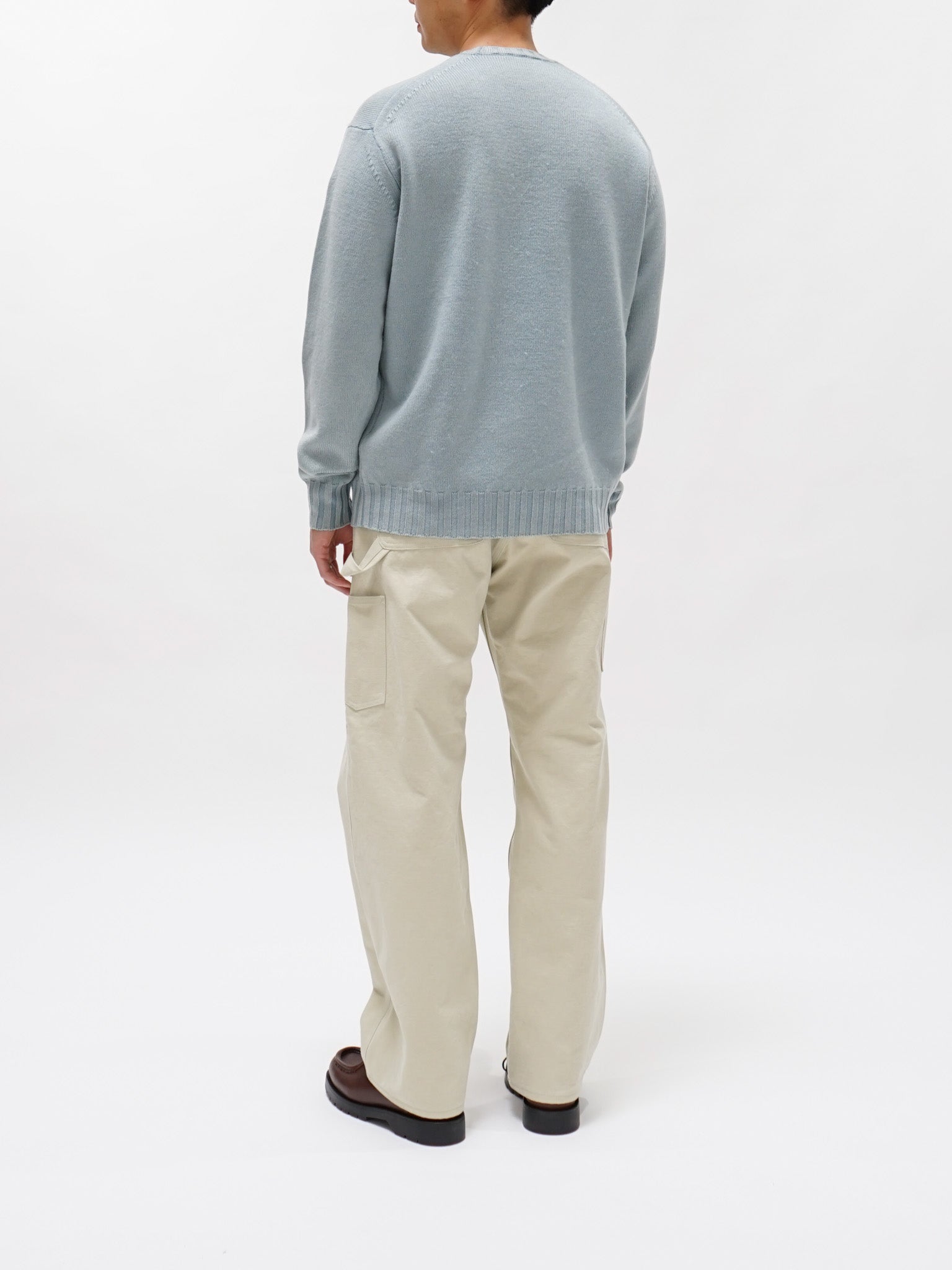 Namu Shop - Auralee Washed French Merino Knit P/O - Light Blue